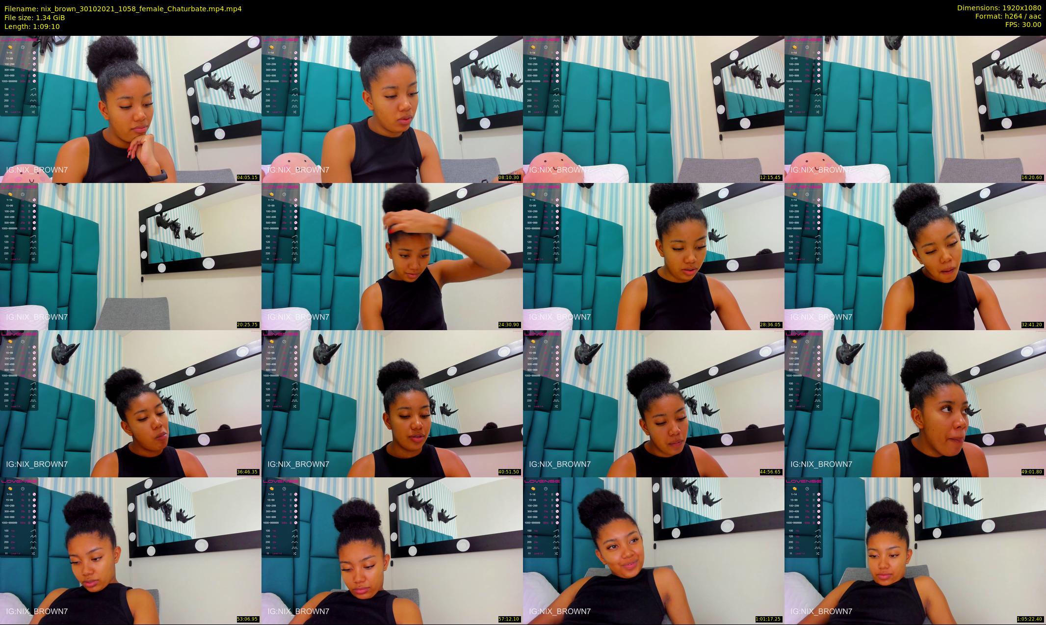 nix_brown — 70 minute Chaturbate female cam show recording, 1080p, Oct 30, 2021
