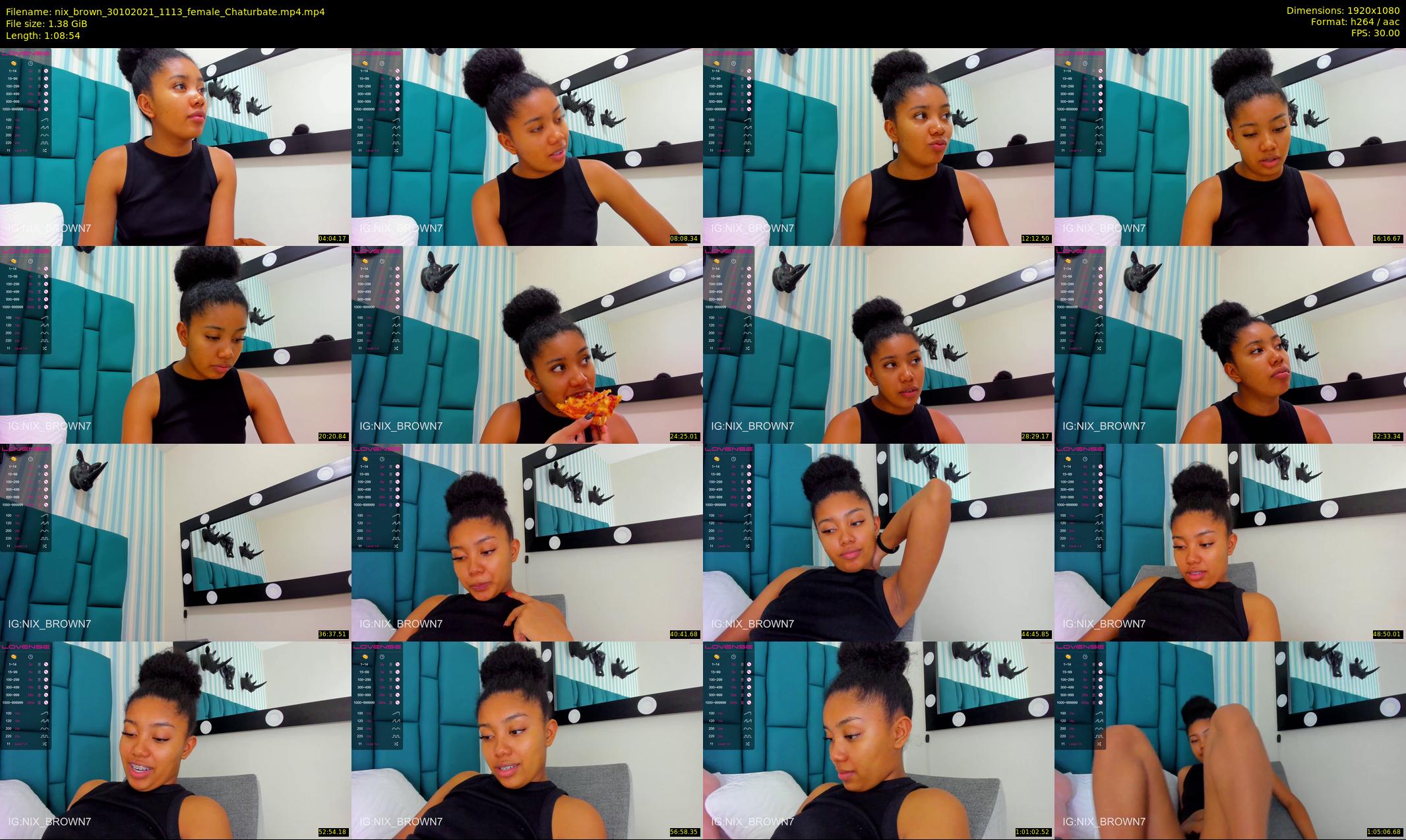 nix_brown — 69 minute Chaturbate female cam show recording, 1080p, Oct 30, 2021