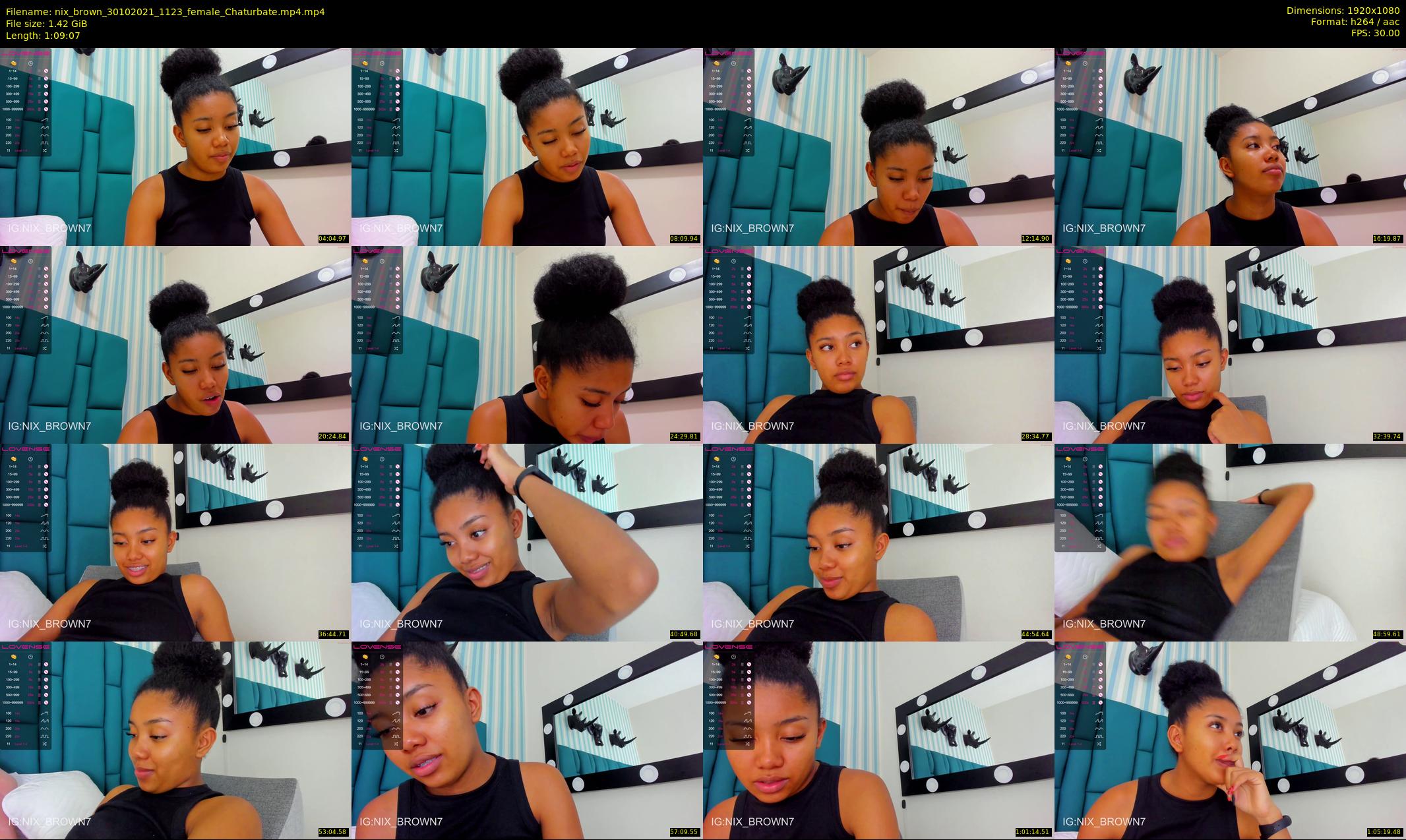 nix_brown — 70 minute Chaturbate female cam show recording, 1080p, Oct 30, 2021