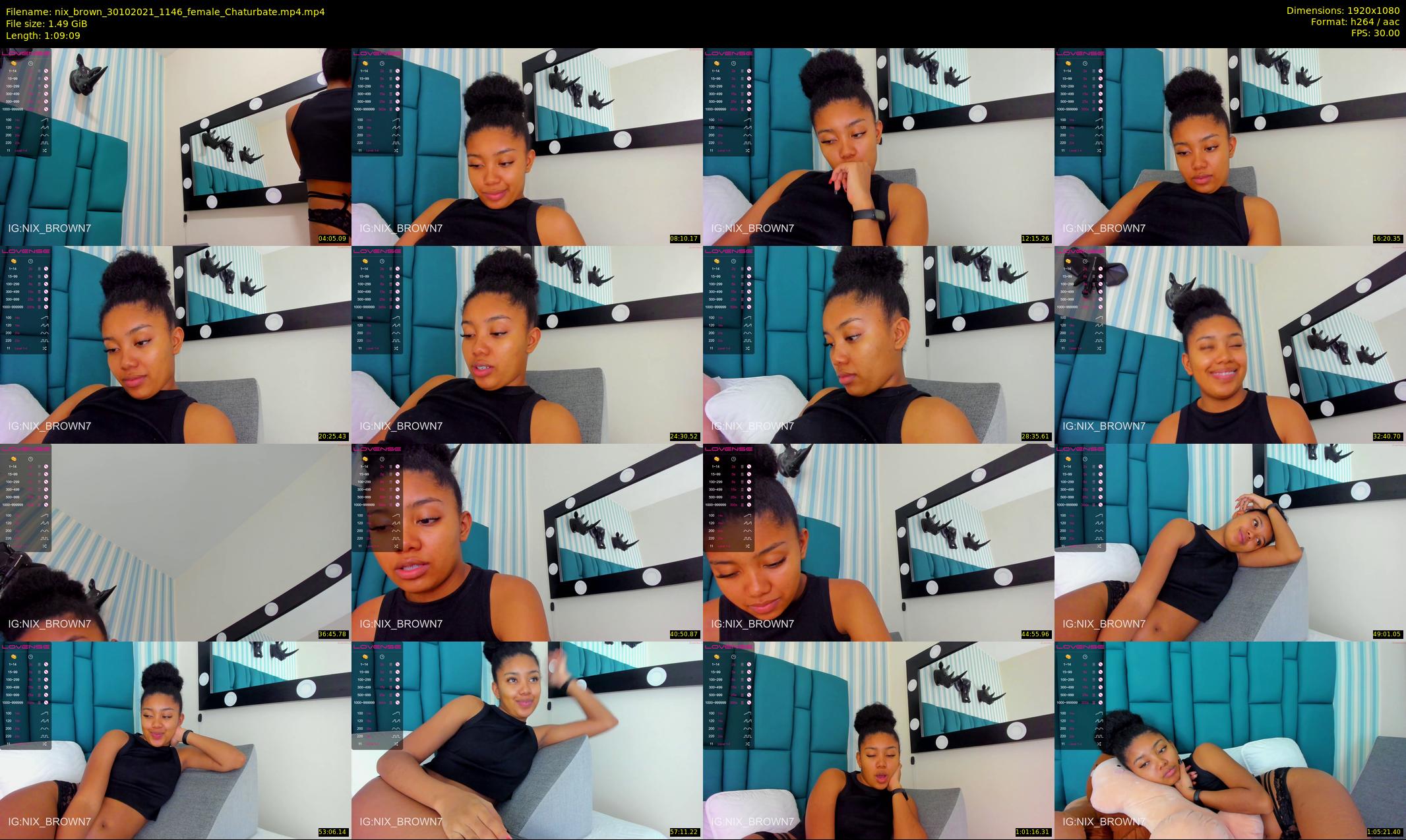 nix_brown — 70 minute Chaturbate female cam show recording, 1080p, Oct 30, 2021