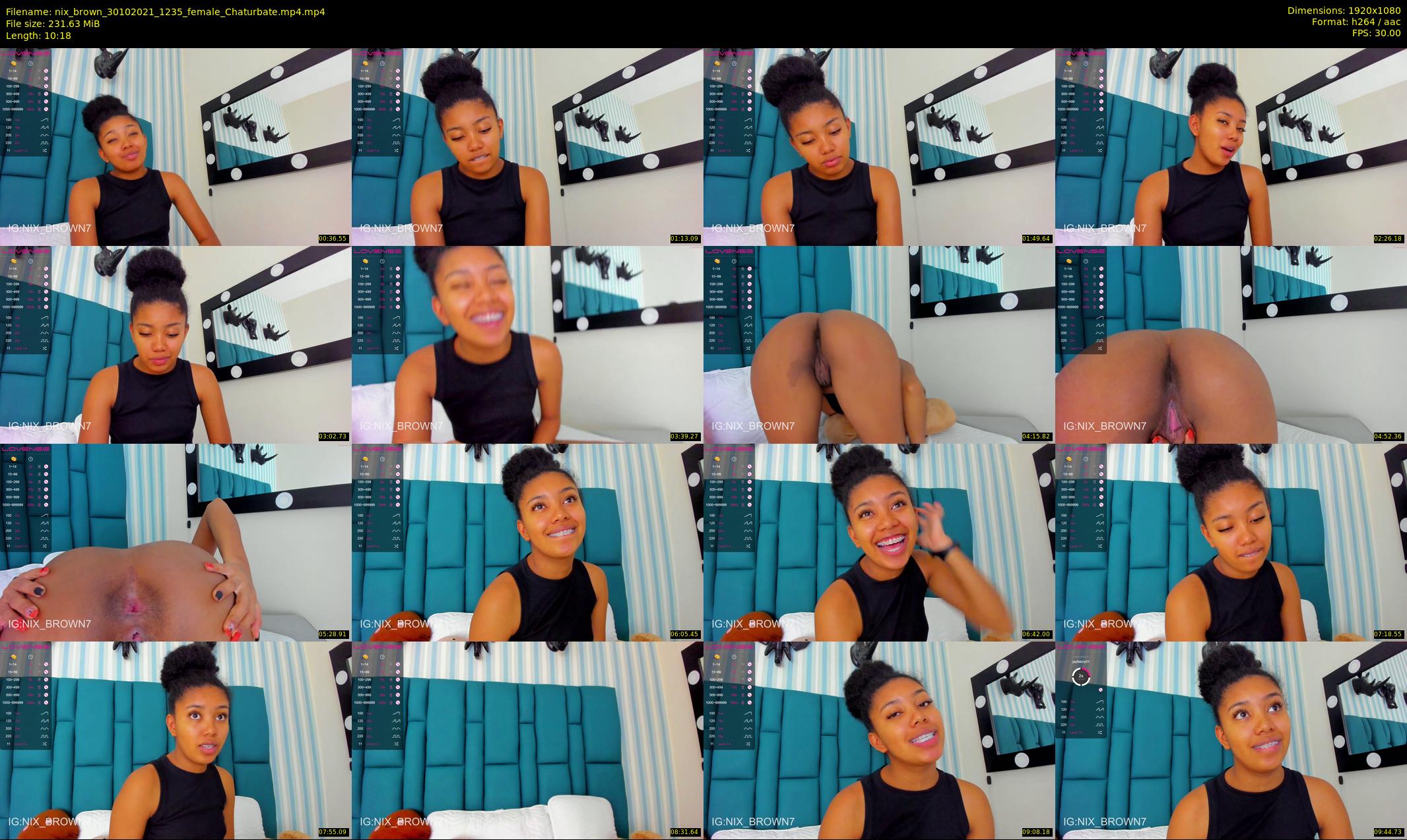 nix_brown — 11 minute Chaturbate female cam show recording, 1080p, Oct 30, 2021