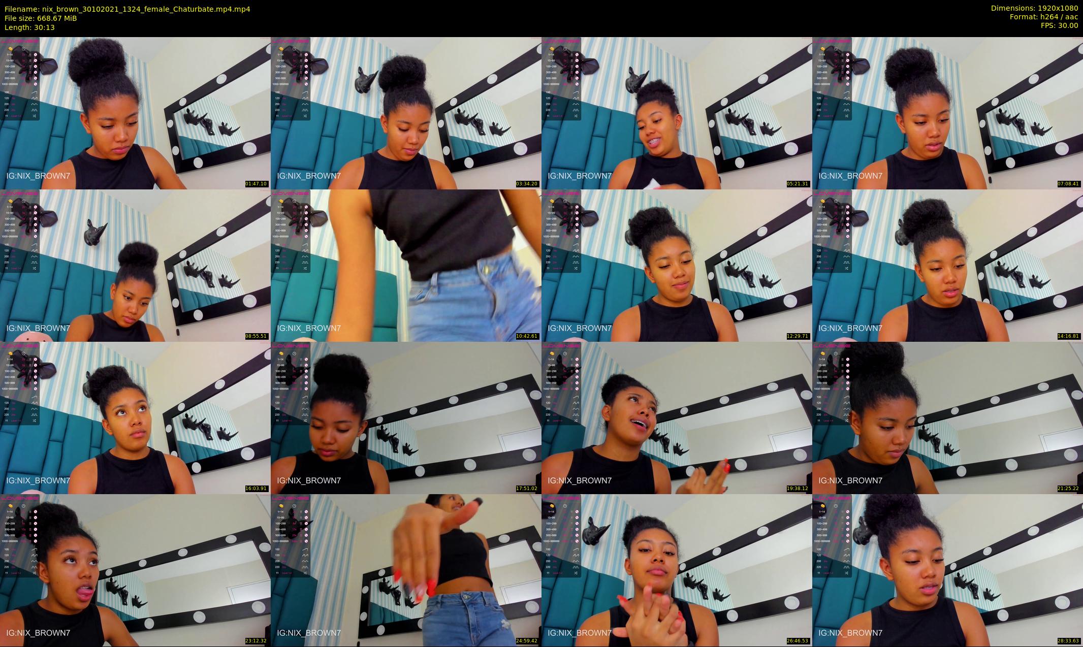 nix_brown — 31 minute Chaturbate female cam show recording, 1080p, Oct 30, 2021