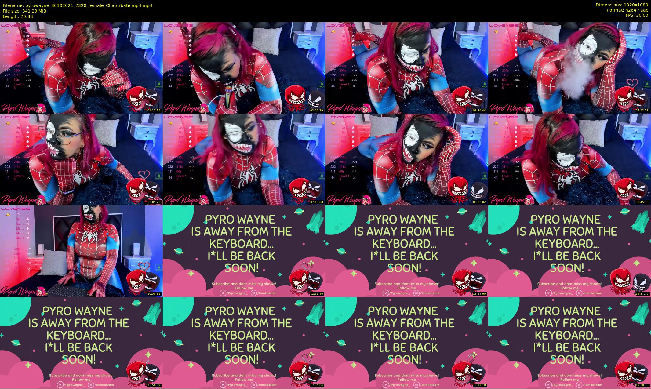 pyrowayne — 21 minute Chaturbate female cam show recording, 1080p, Oct 30, 2021