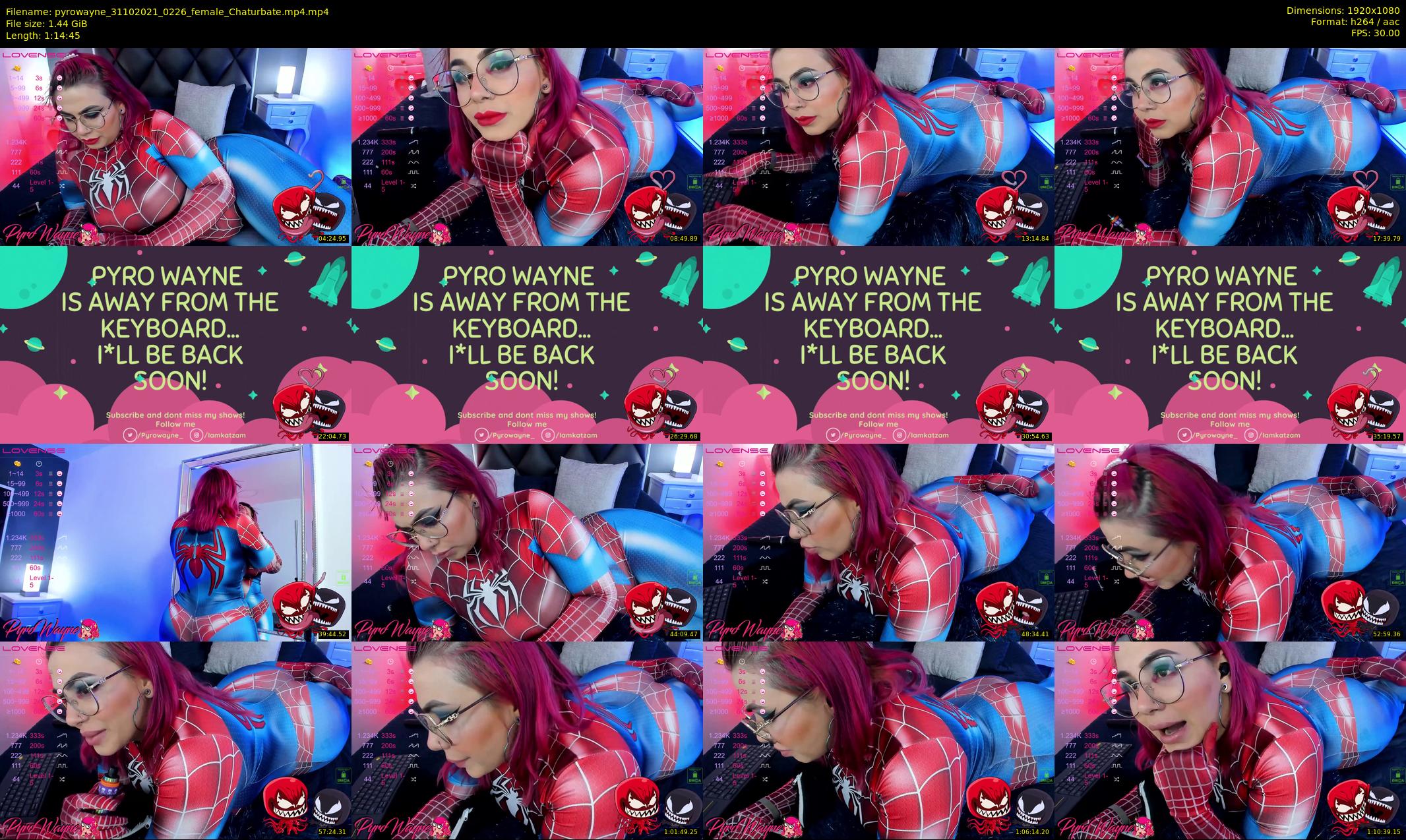 pyrowayne — 75 minute Chaturbate female cam show recording, 1080p, Oct 31, 2021