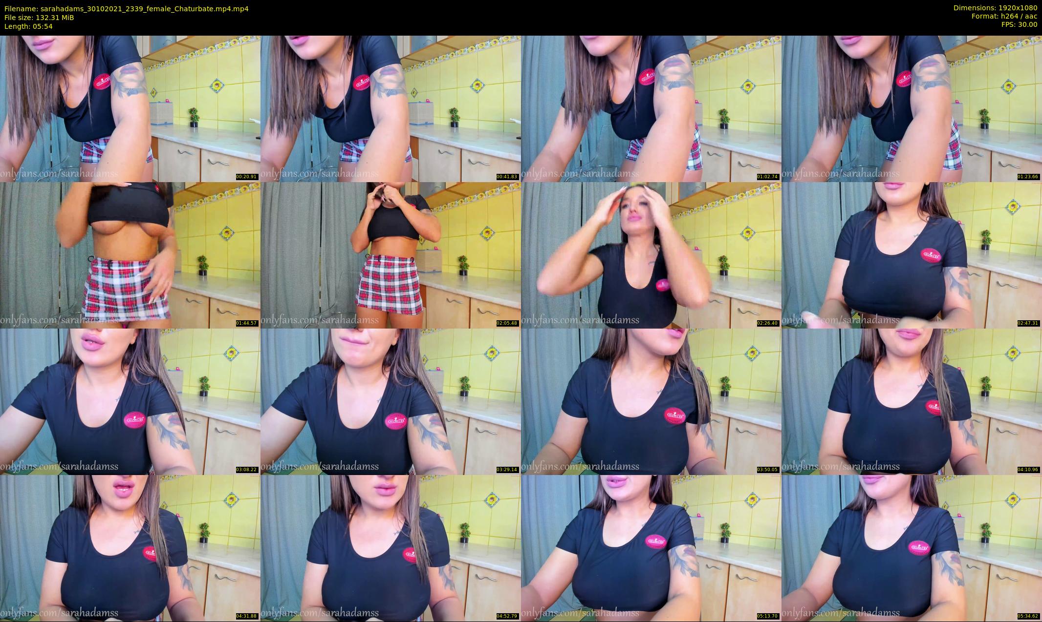 sarahadams — 6 minute Chaturbate female cam show recording, 1080p, Oct 30, 2021