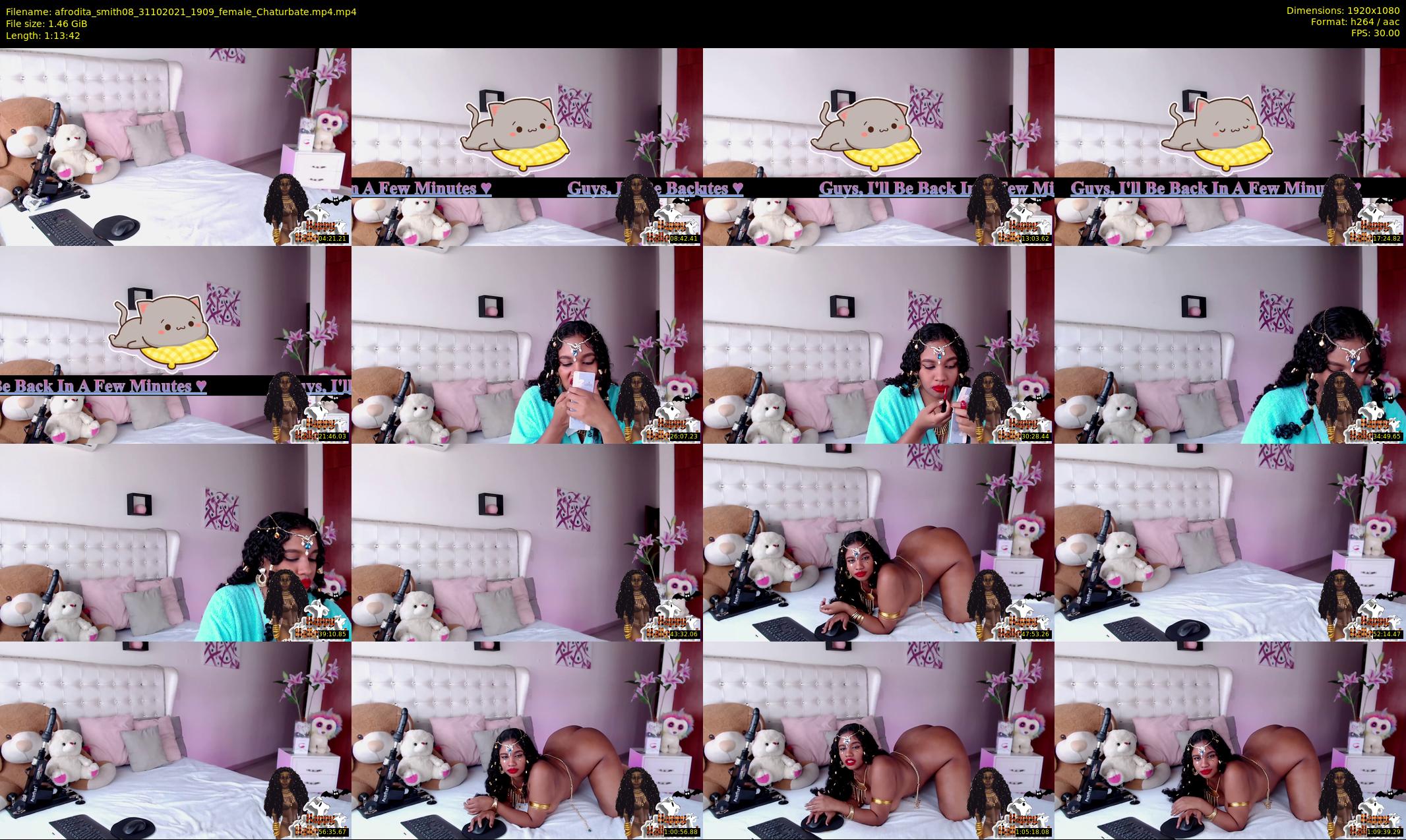 afrodita_smith08 — 74 minute Chaturbate female cam show recording, 1080p, Oct 31, 2021