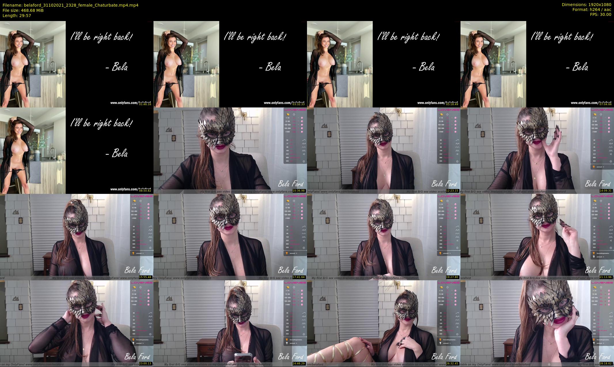 belaford — 30 minute Chaturbate female cam show recording, 1080p, Oct 31, 2021