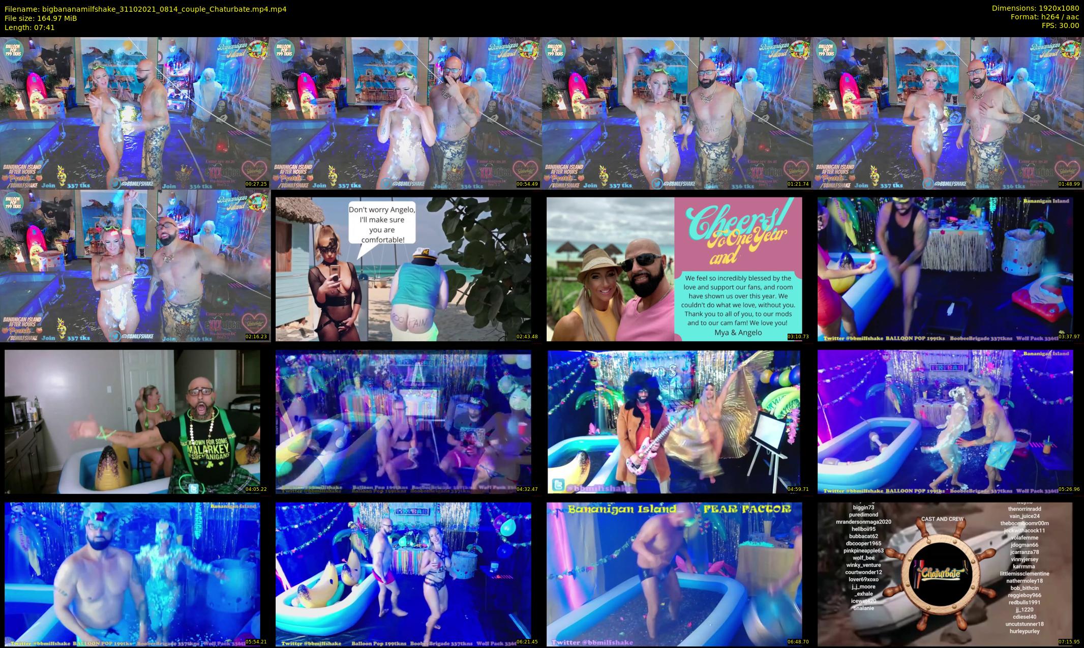 bigbananamilfshake — 8 minute Chaturbate couple cam show recording, 1080p, Oct 31, 2021