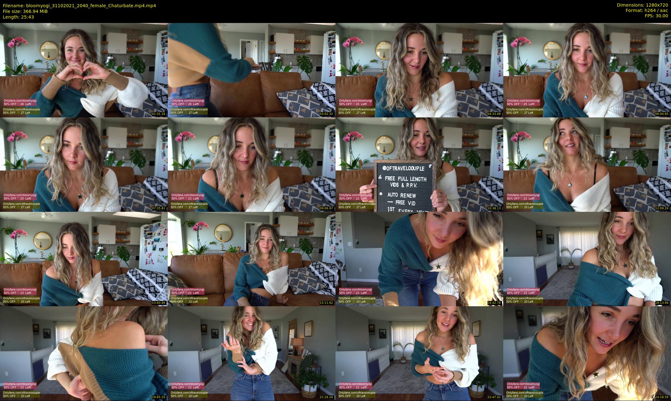 bloomyogi — 26 minute Chaturbate female cam show recording, 720p, Oct 31, 2021