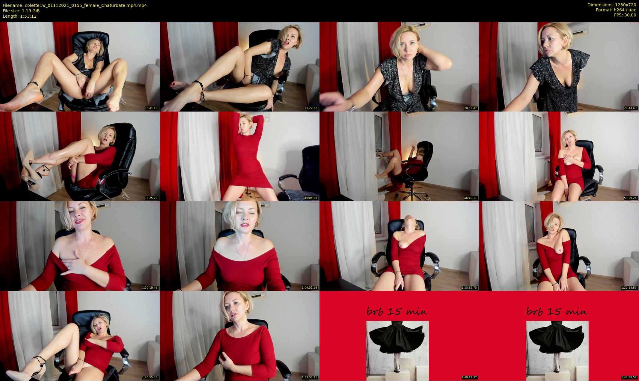 colette1w — 114 minute Chaturbate female cam show recording, 720p, Nov 1, 2021