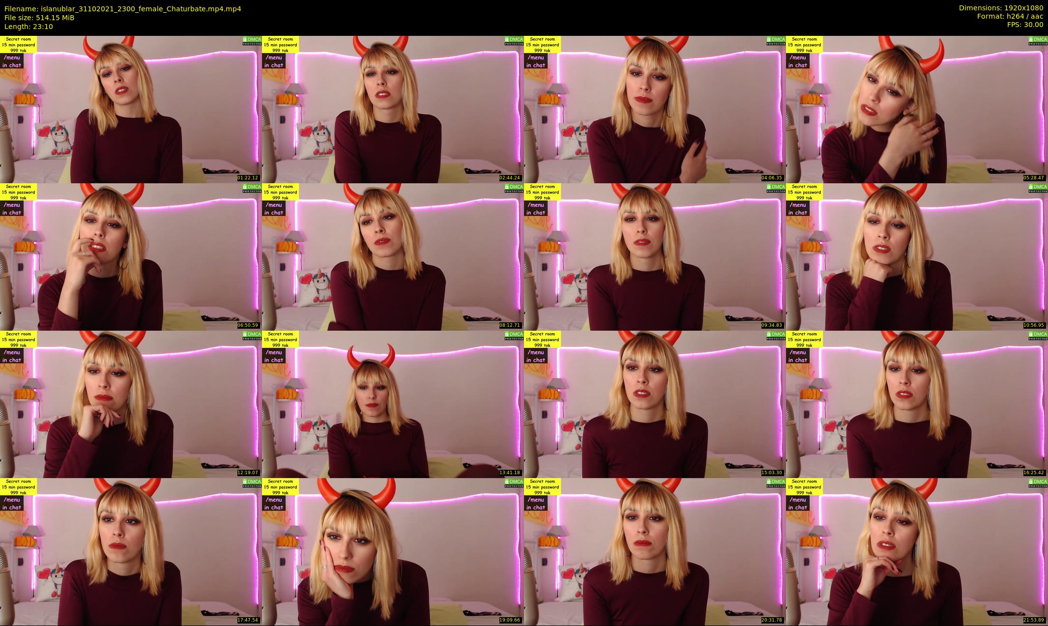 islanublar — 24 minute Chaturbate female cam show recording, 1080p, Oct 31, 2021