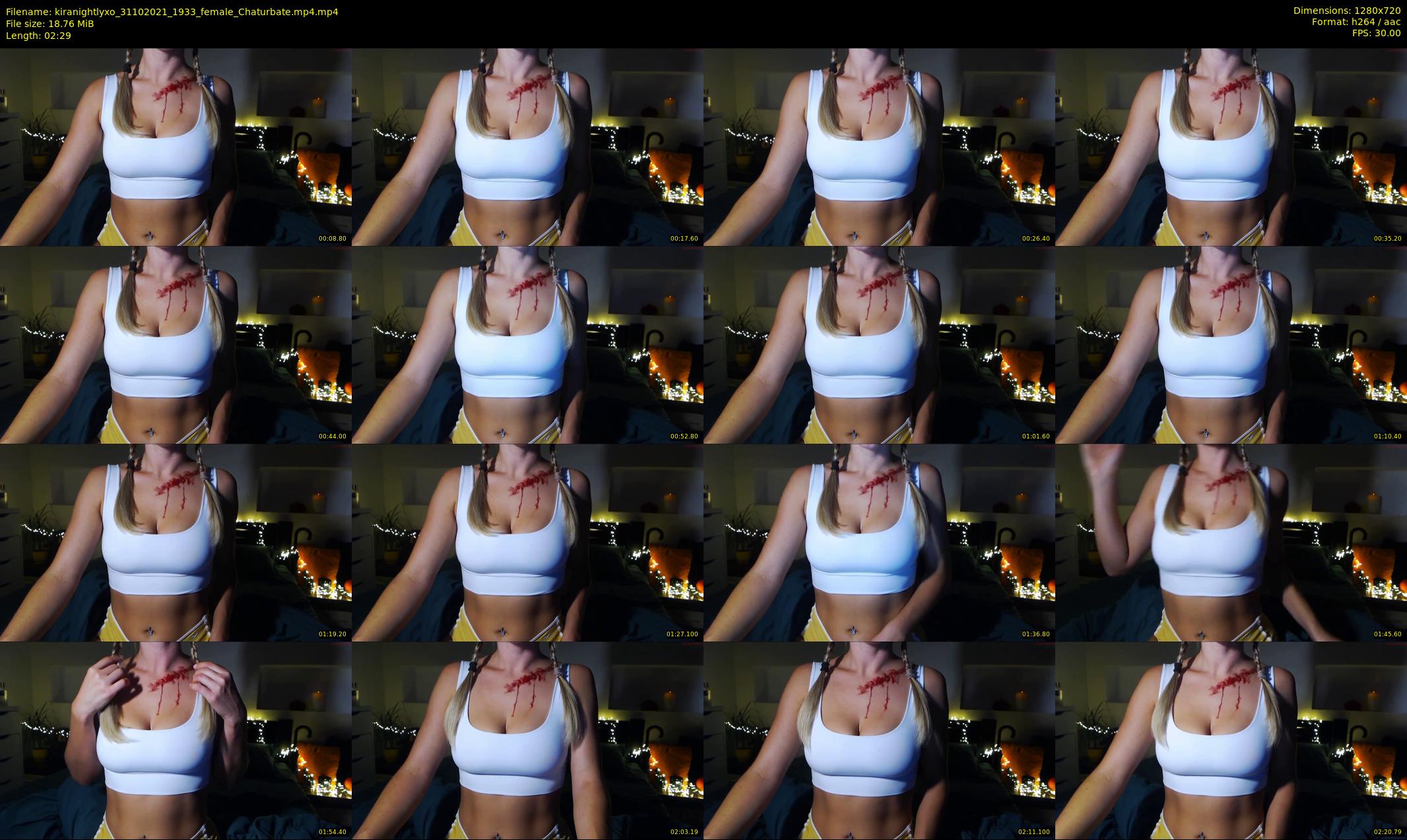 kiranightlyxo — 3 minute Chaturbate female cam show recording, 720p, Oct 31, 2021