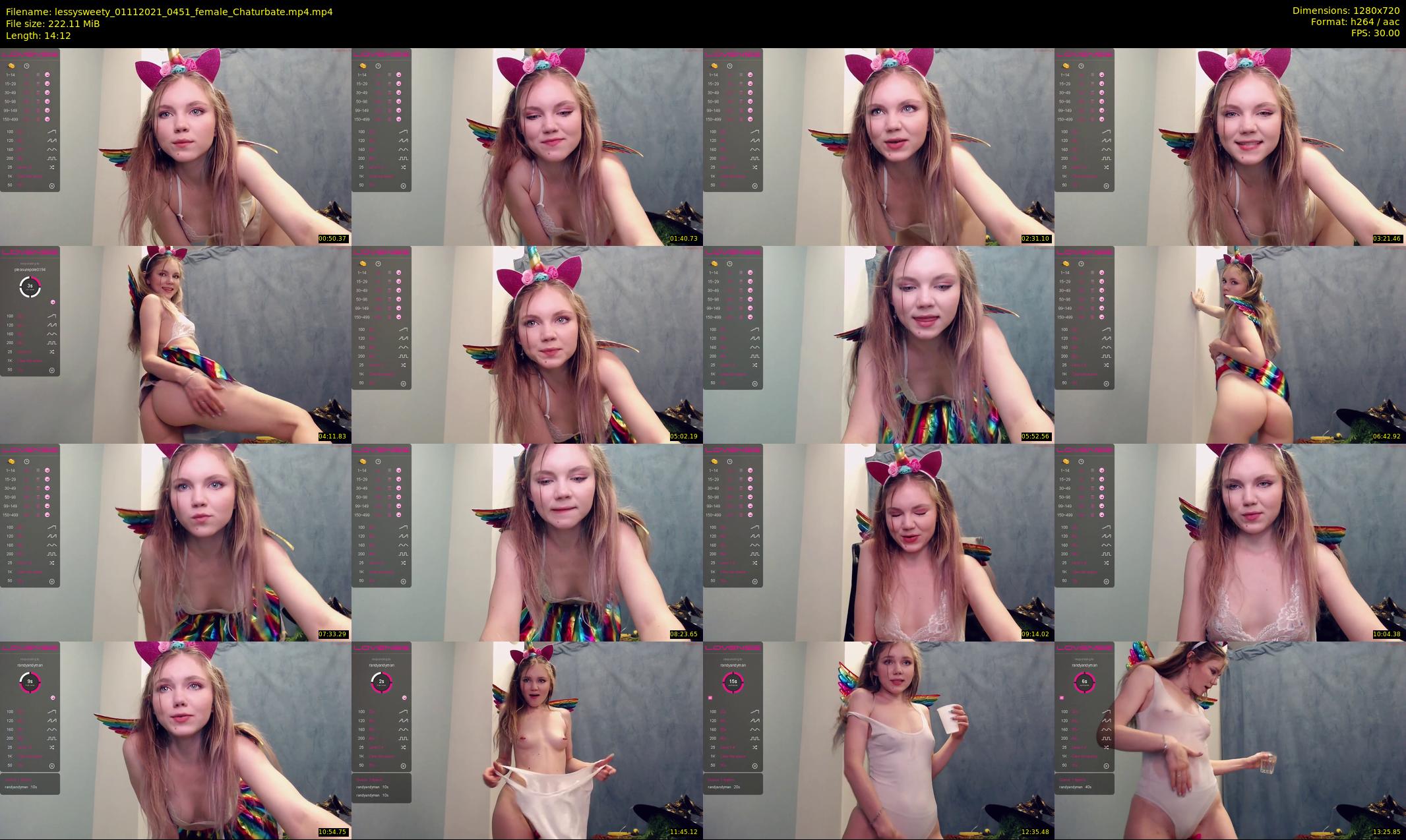 lessysweety — 15 minute Chaturbate female cam show recording, 720p, Nov 1, 2021