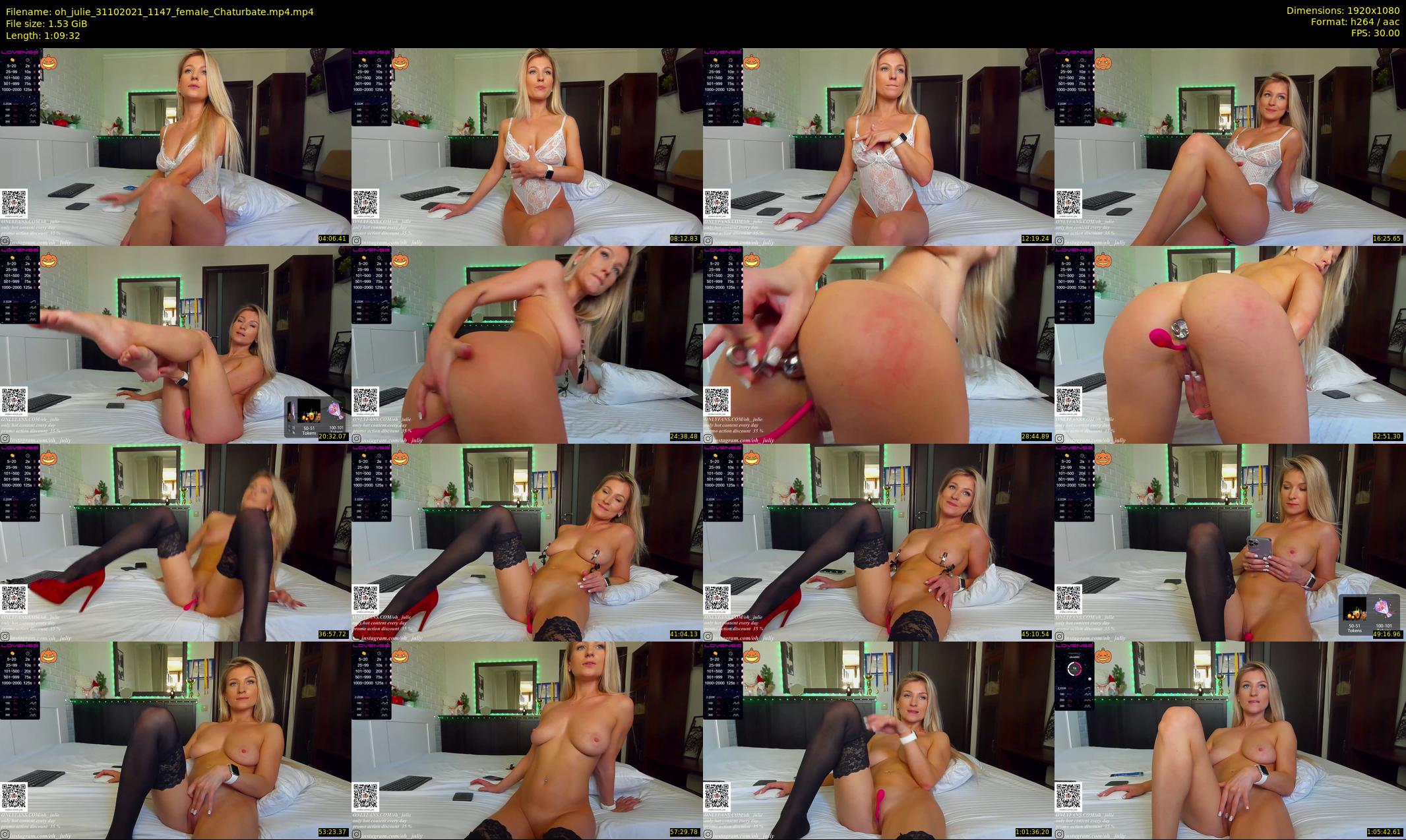 oh_julie — 70 minute Chaturbate female cam show recording, 1080p, Oct 31, 2021