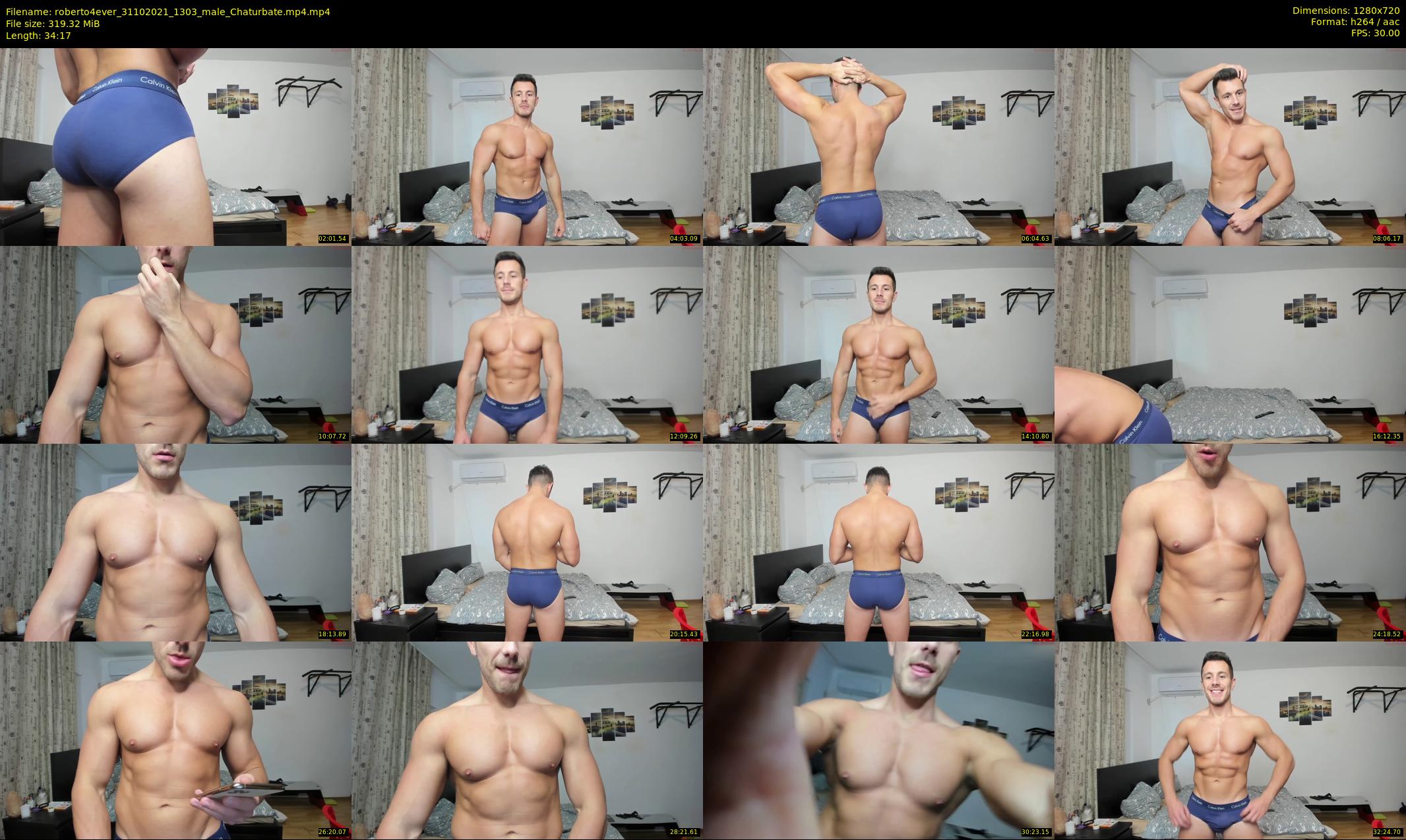 roberto4ever — 35 minute Chaturbate male cam show recording, 720p, Oct 31, 2021