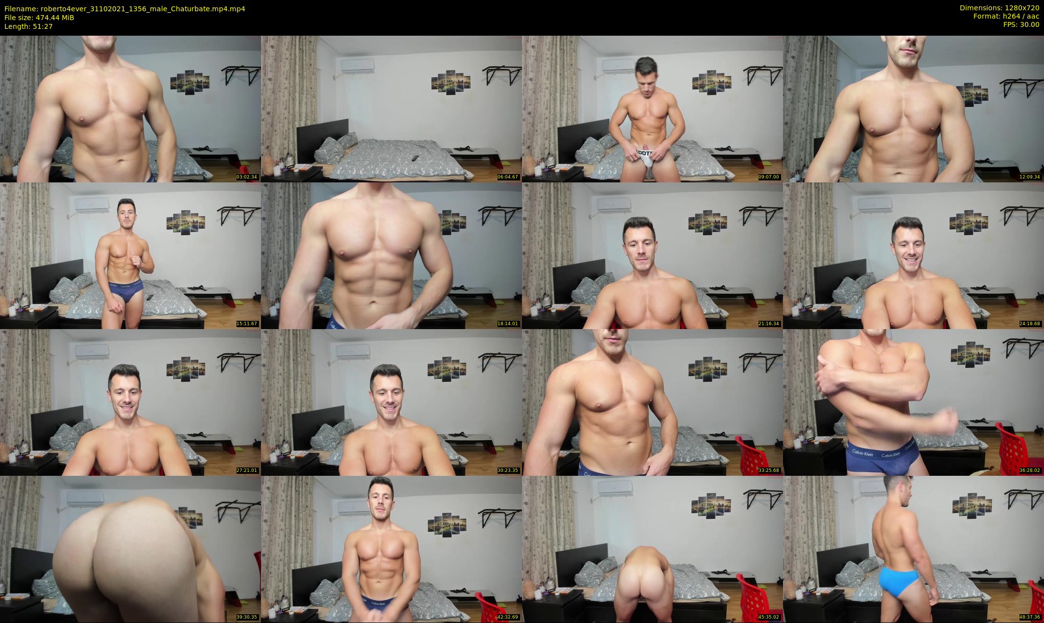 roberto4ever — 52 minute Chaturbate male cam show recording, 720p, Oct 31, 2021