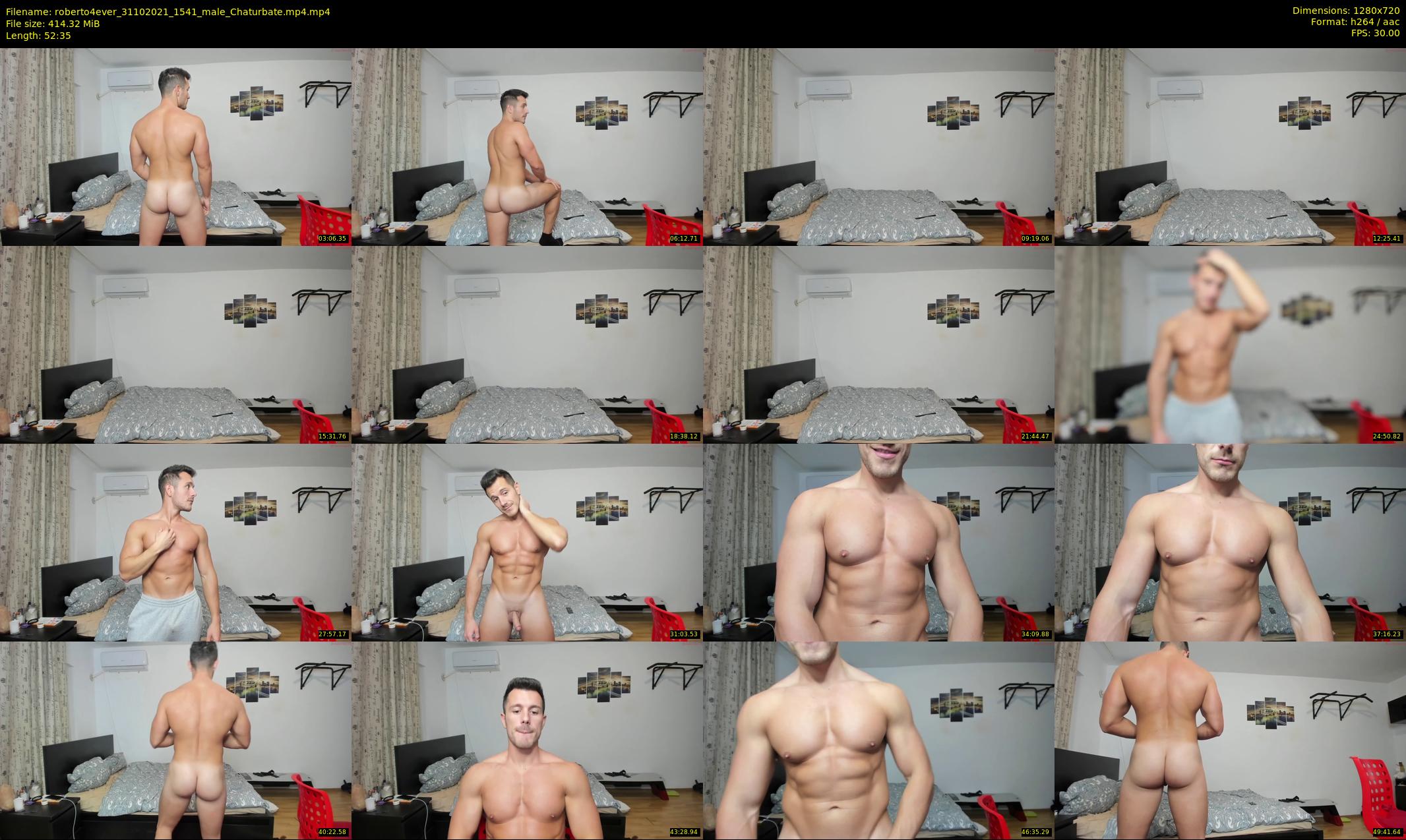 roberto4ever — 53 minute Chaturbate male cam show recording, 720p, Oct 31, 2021