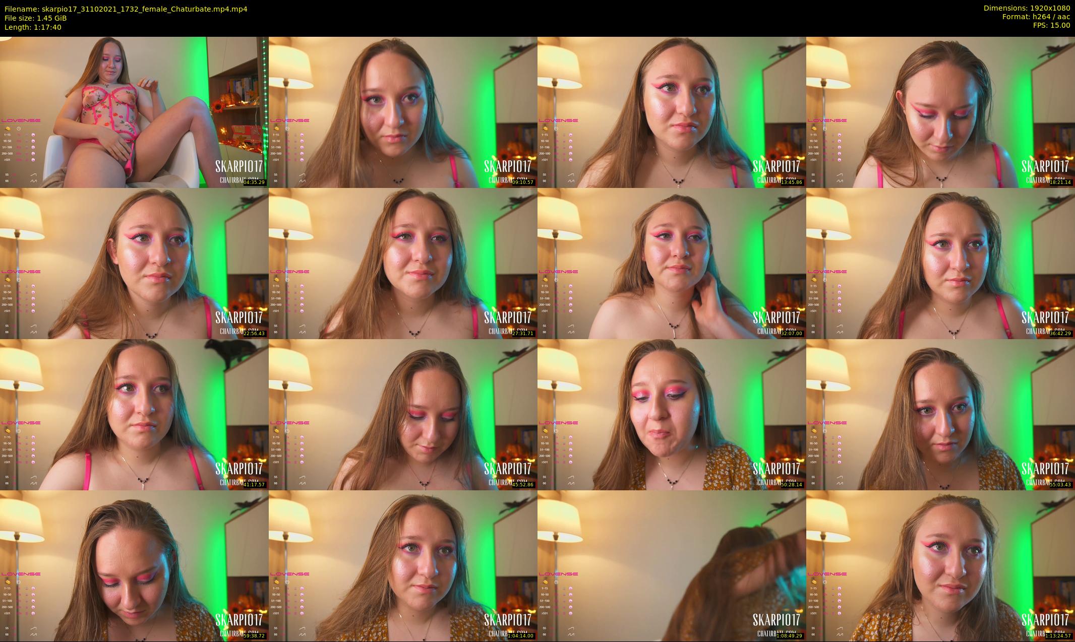 skarpio17 — 78 minute Chaturbate female cam show recording, 1080p, Oct 31, 2021