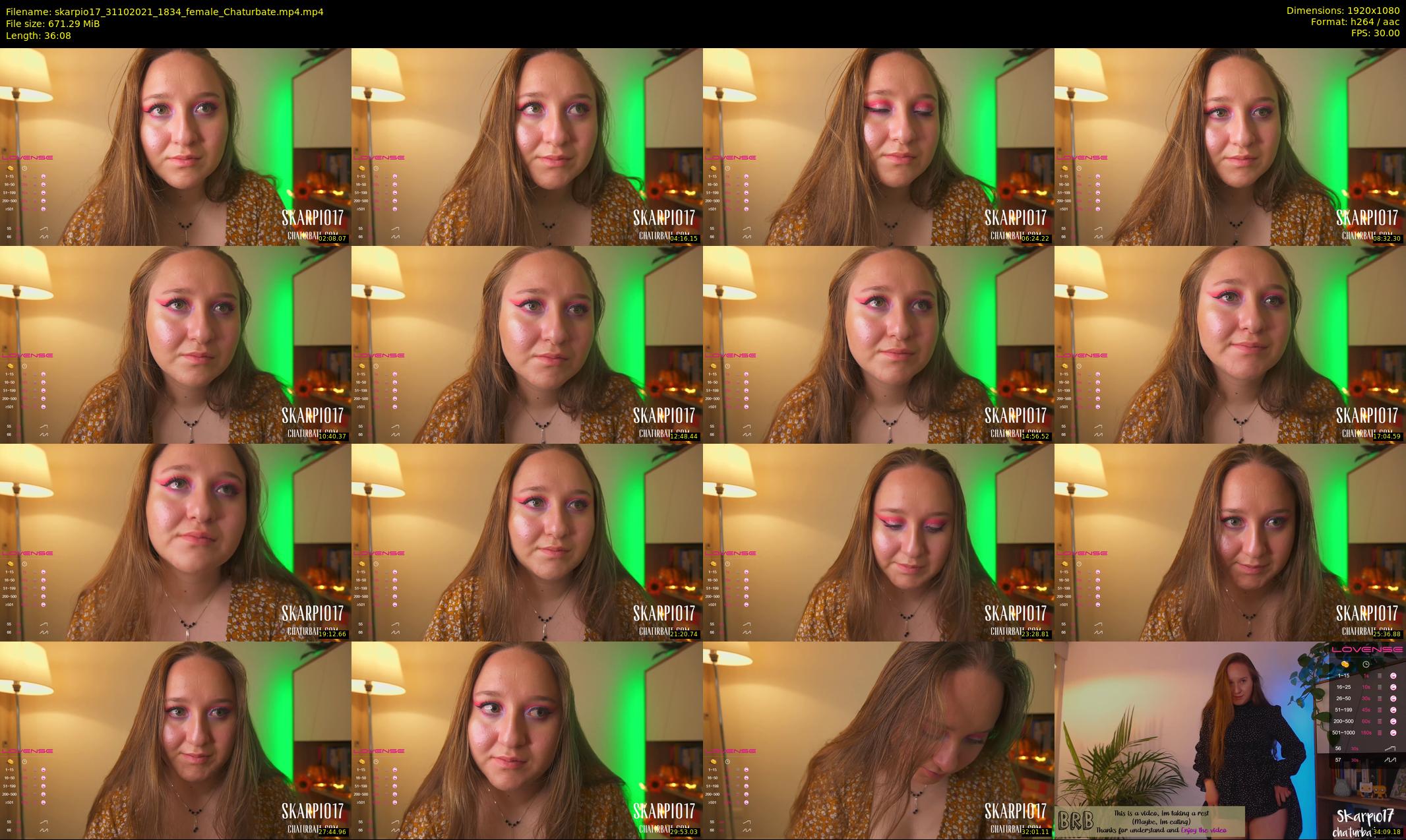 skarpio17 — 37 minute Chaturbate female cam show recording, 1080p, Oct 31, 2021