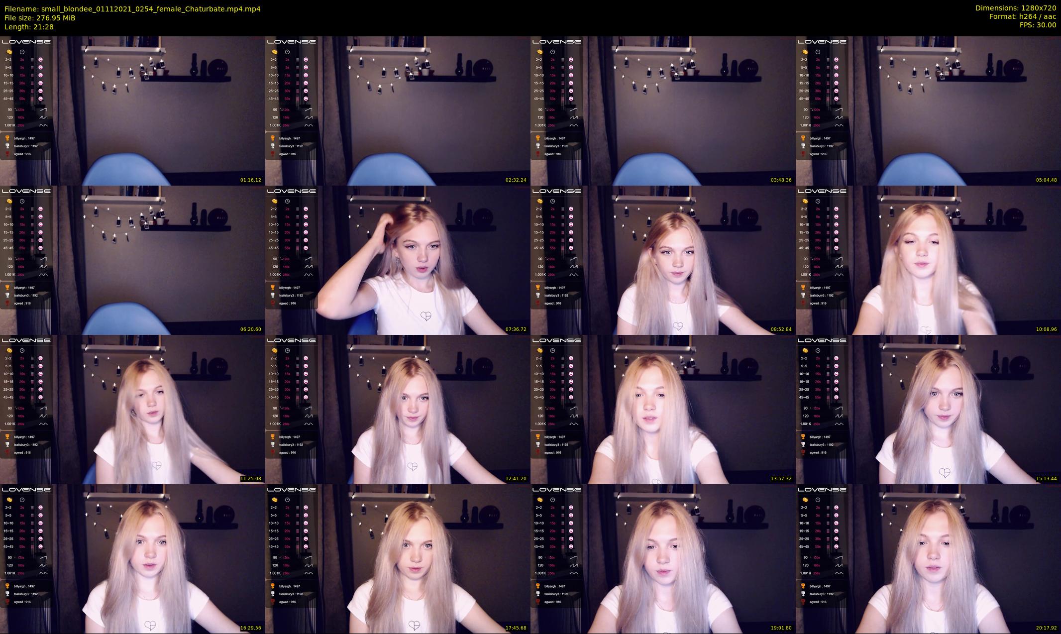 small_blondee — 22 minute Chaturbate female cam show recording, 720p, Nov 1, 2021
