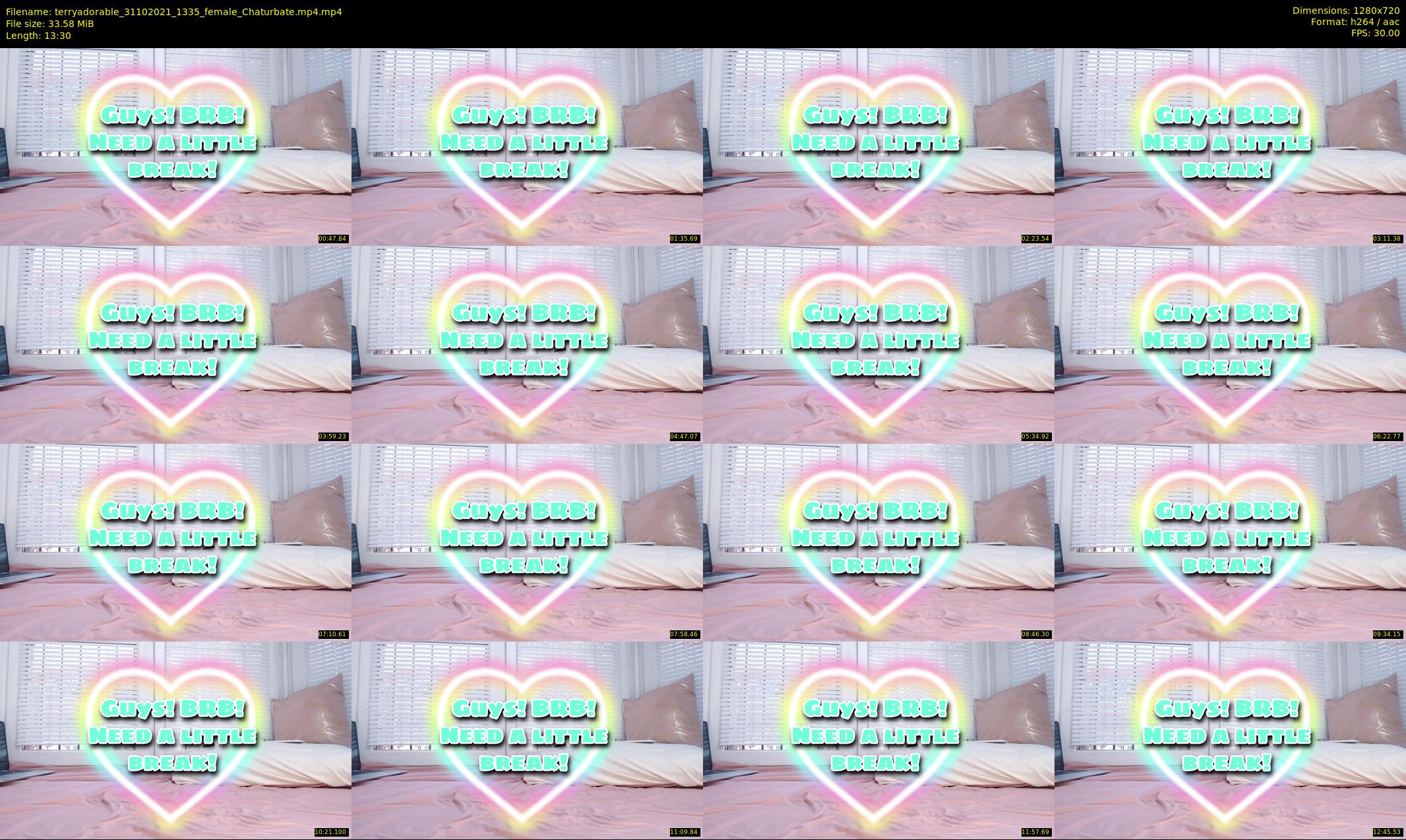 terryadorable — 14 minute Chaturbate female cam show recording, 720p, Oct 31, 2021