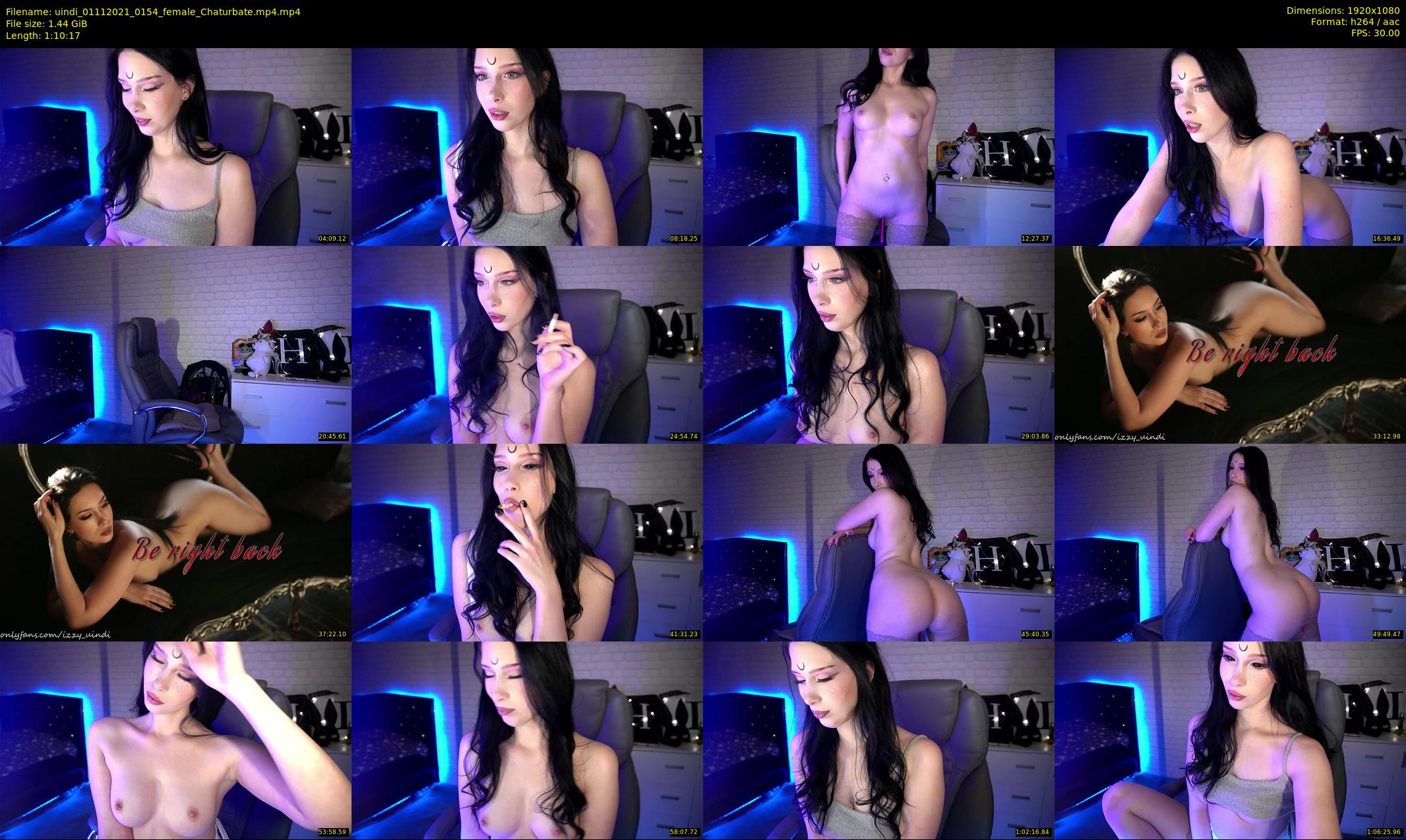 uindi — 71 minute Chaturbate female cam show recording, 1080p, Nov 1, 2021