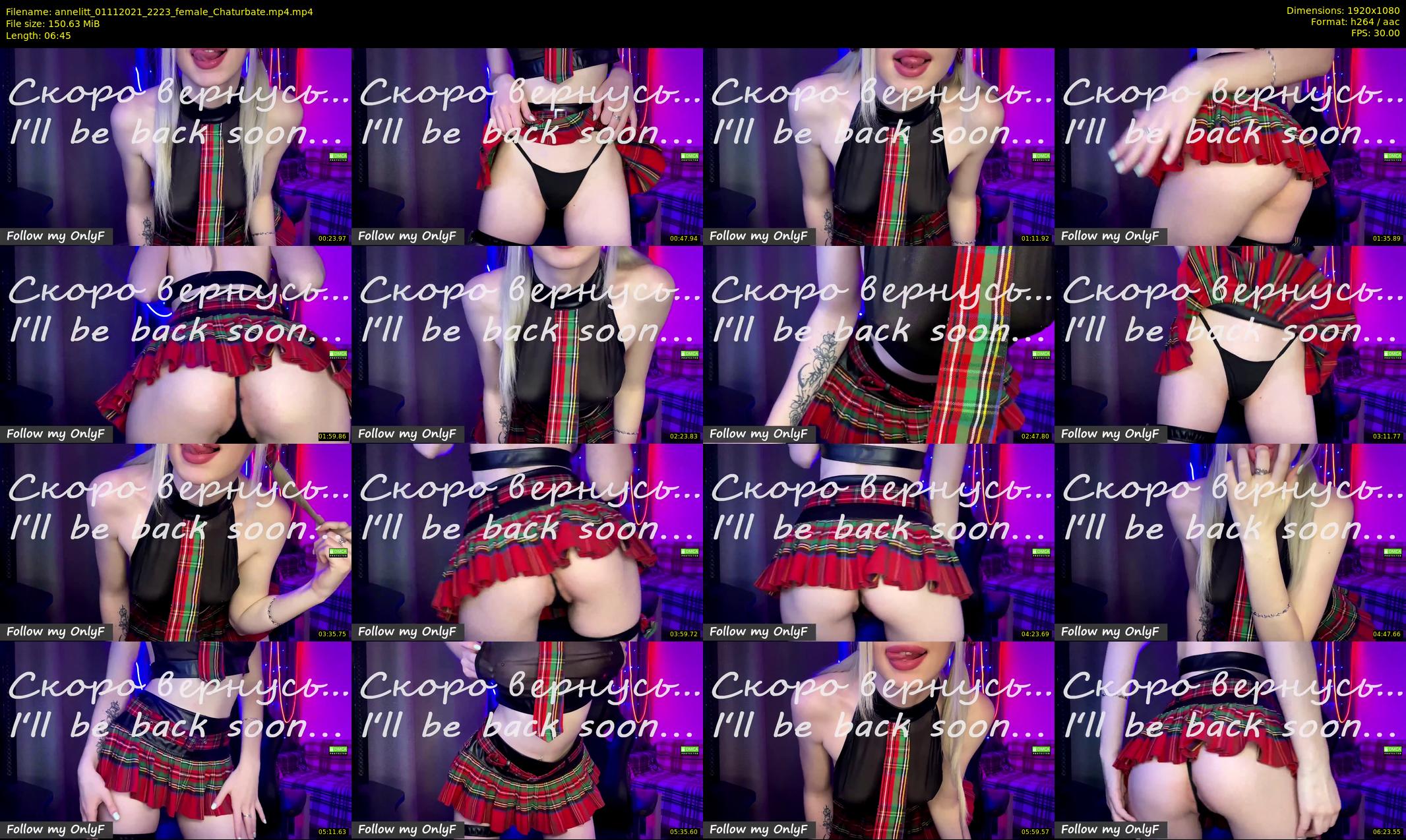 annelitt — 7 minute Chaturbate female cam show recording, 1080p, Nov 1, 2021