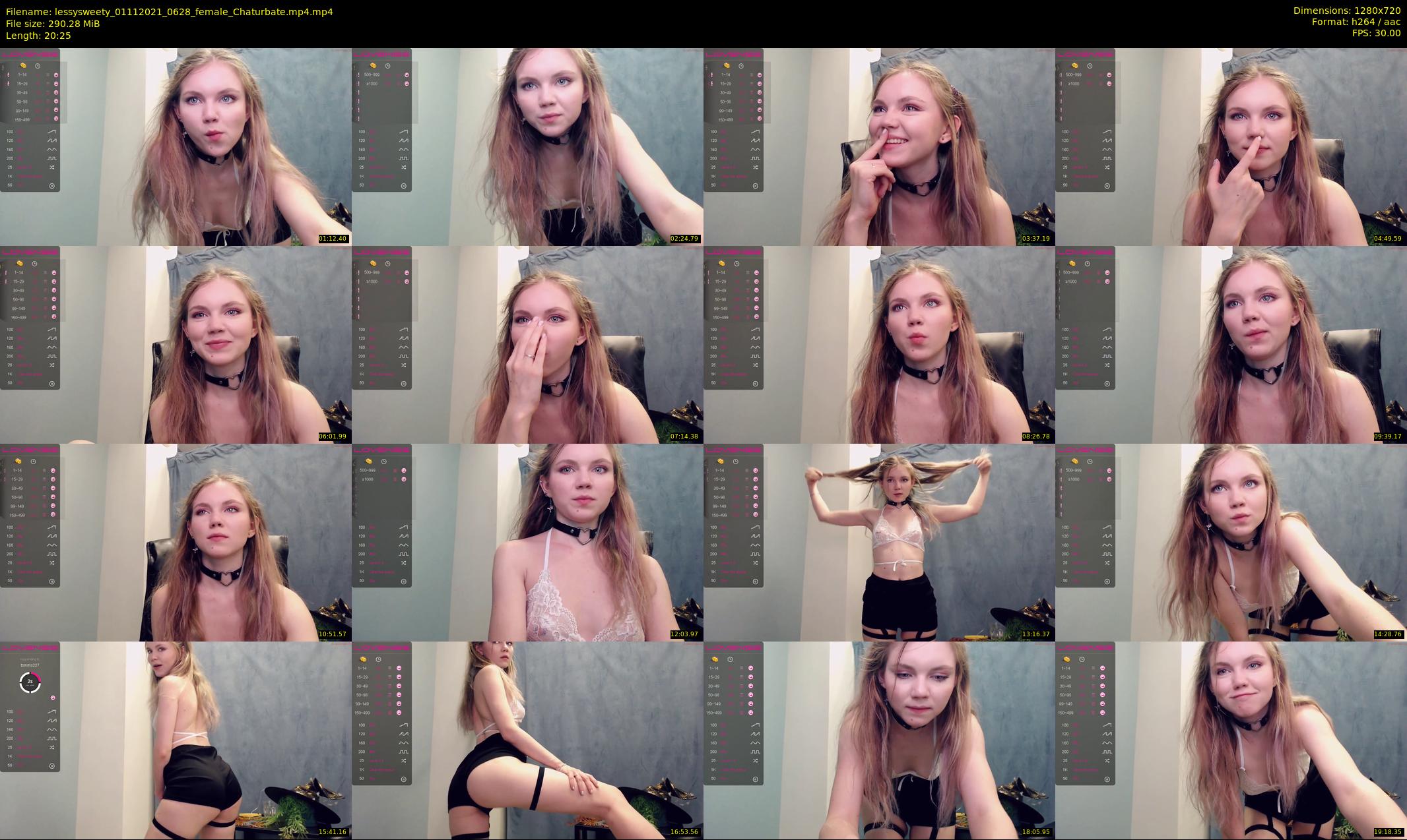 lessysweety — 21 minute Chaturbate female cam show recording, 720p, Nov 1, 2021