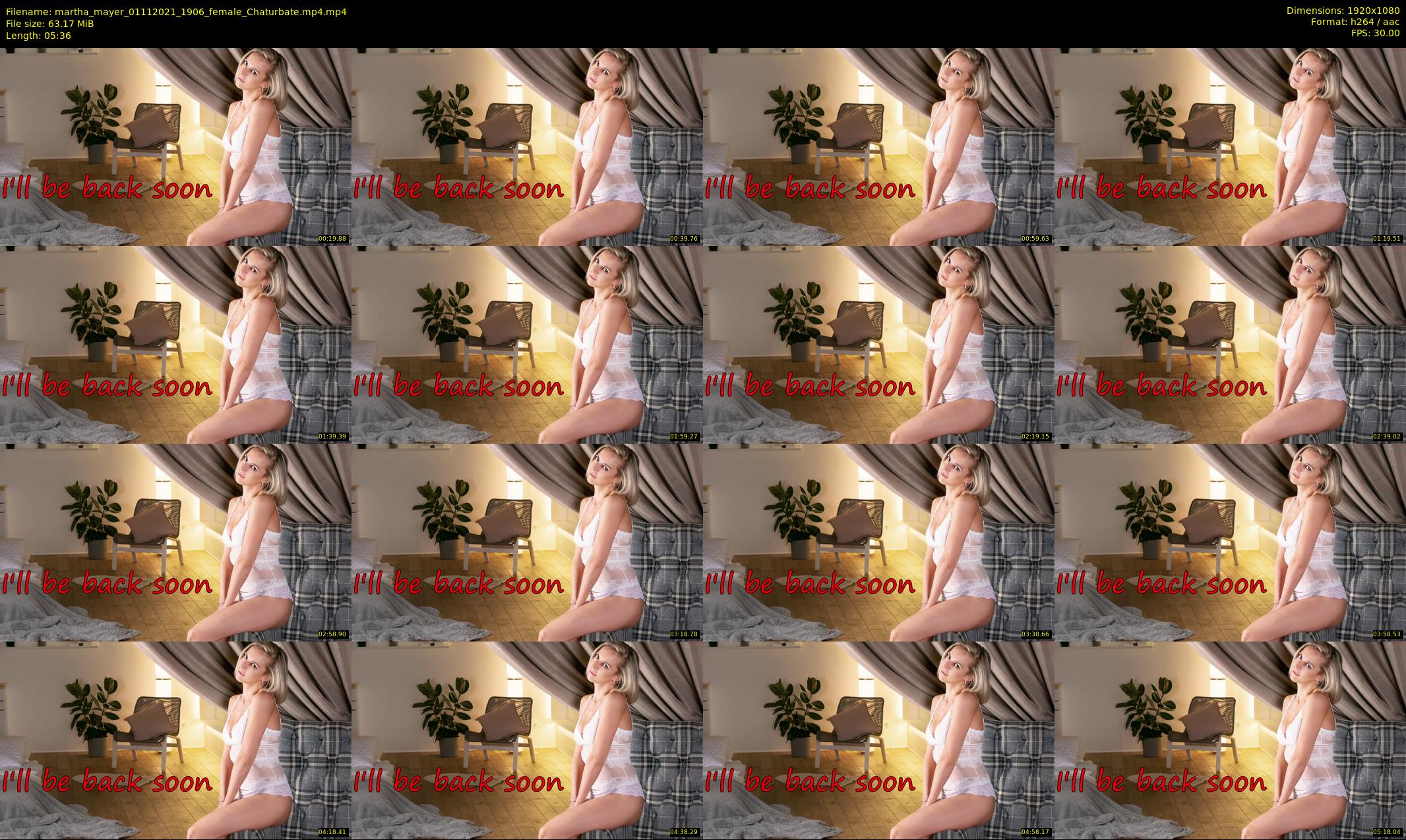 martha_mayer — 6 minute Chaturbate female cam show recording, 1080p, Nov 1, 2021