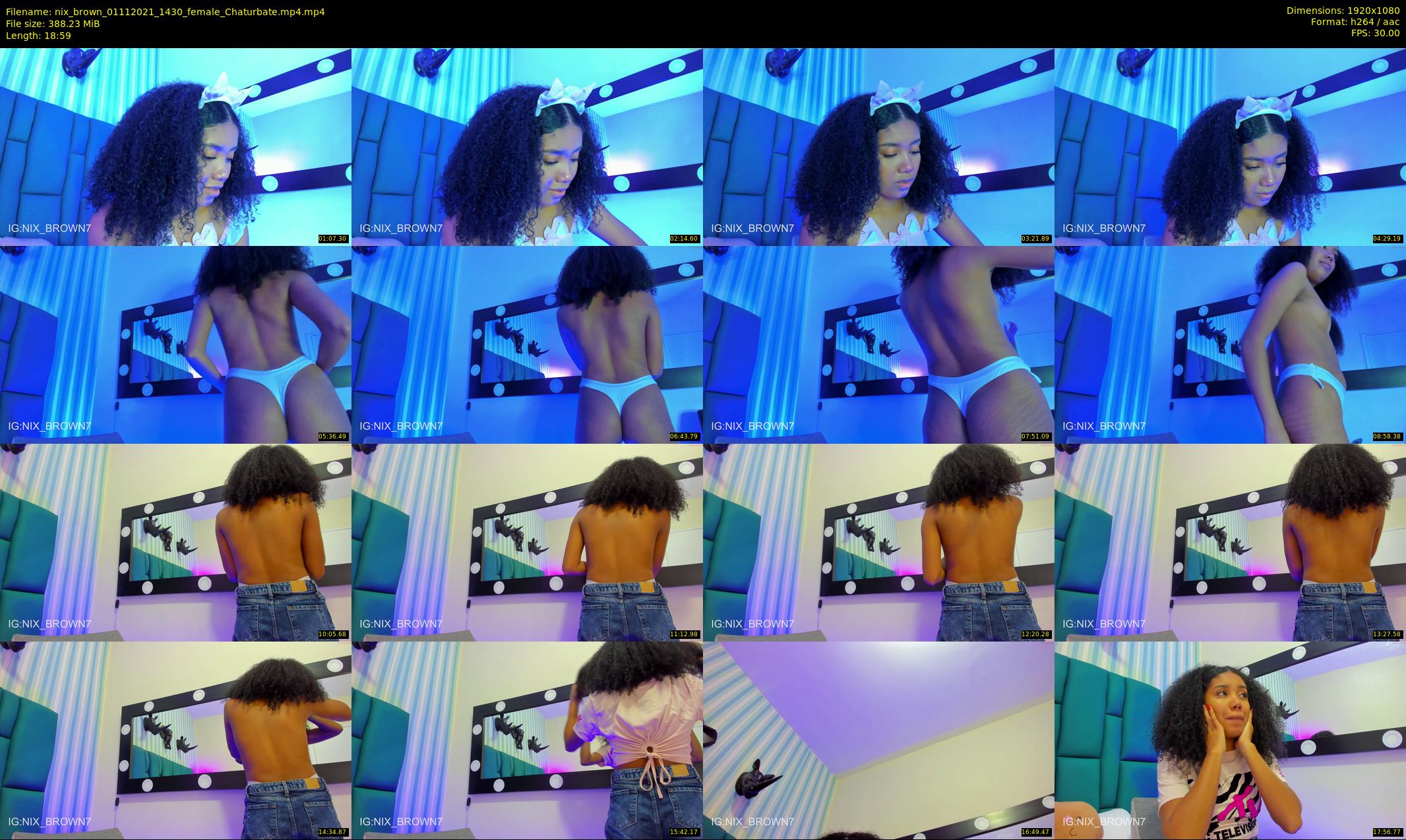 nix_brown — 19 minute Chaturbate female cam show recording, 1080p, Nov 1, 2021