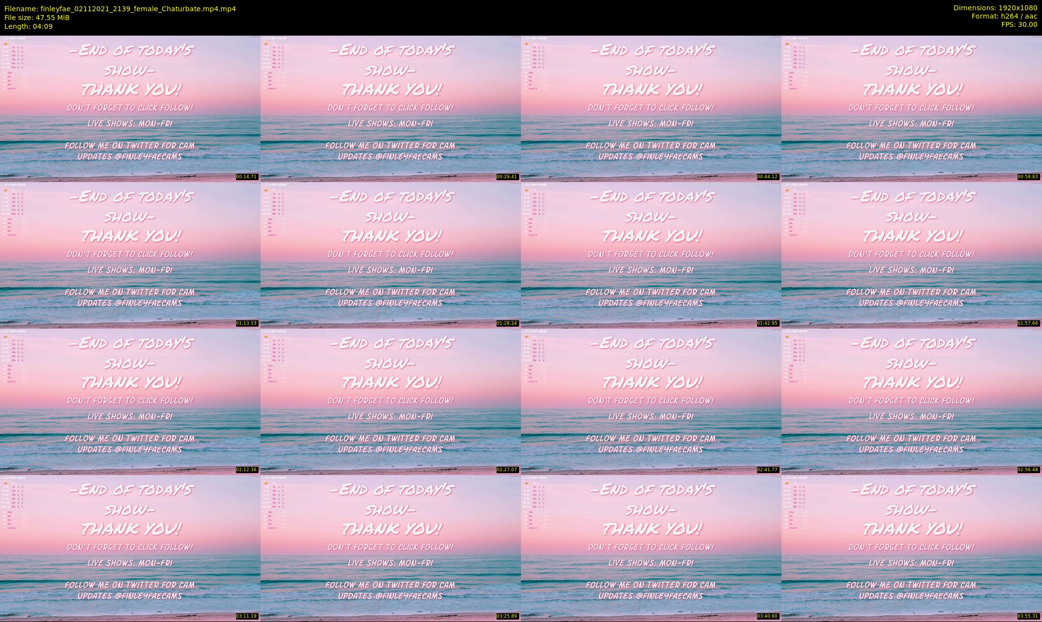 finleyfae — 5 minute Chaturbate female cam show recording, 1080p, Nov 2, 2021