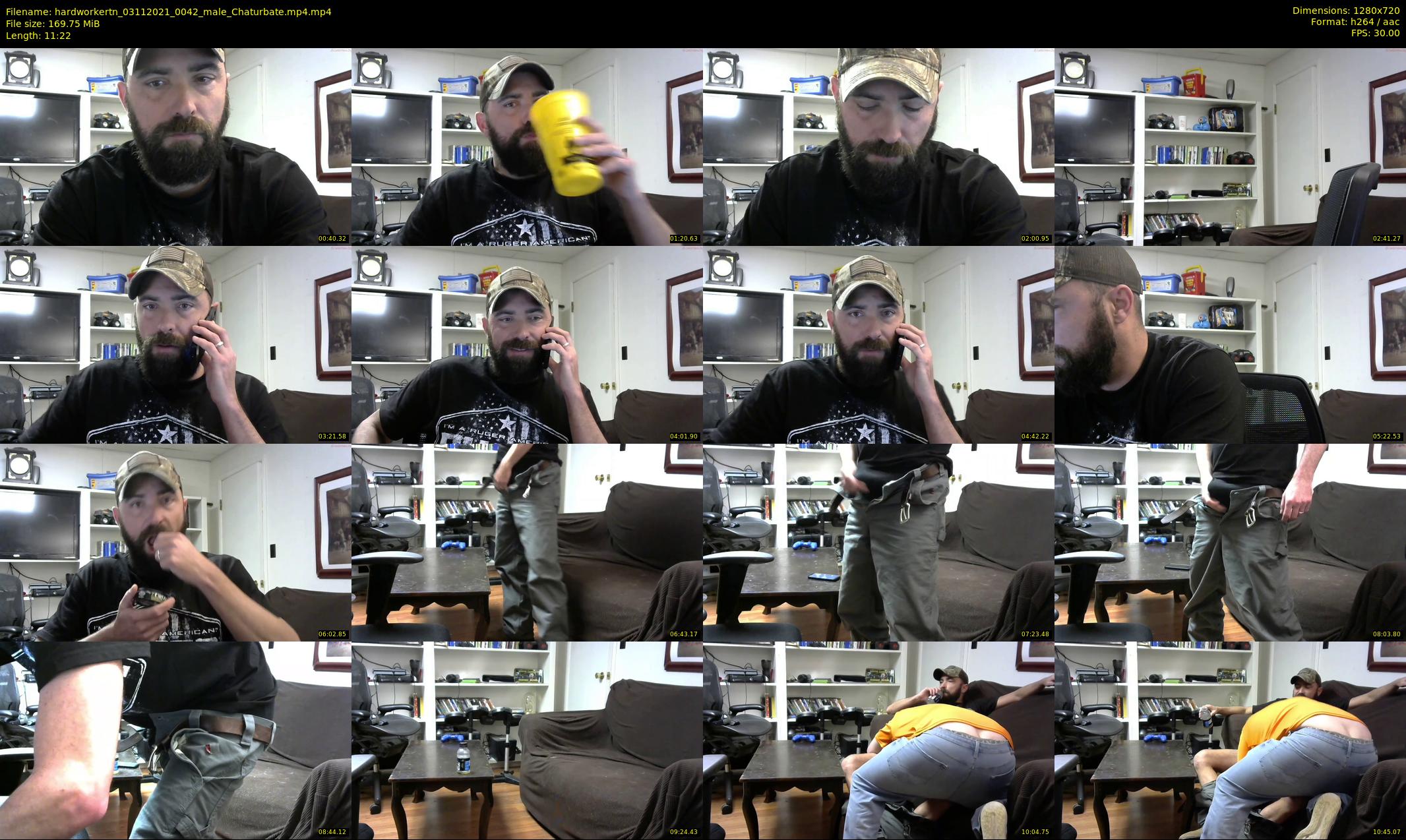 hardworkertn — 12 minute Chaturbate male cam show recording, 720p, Nov 3, 2021