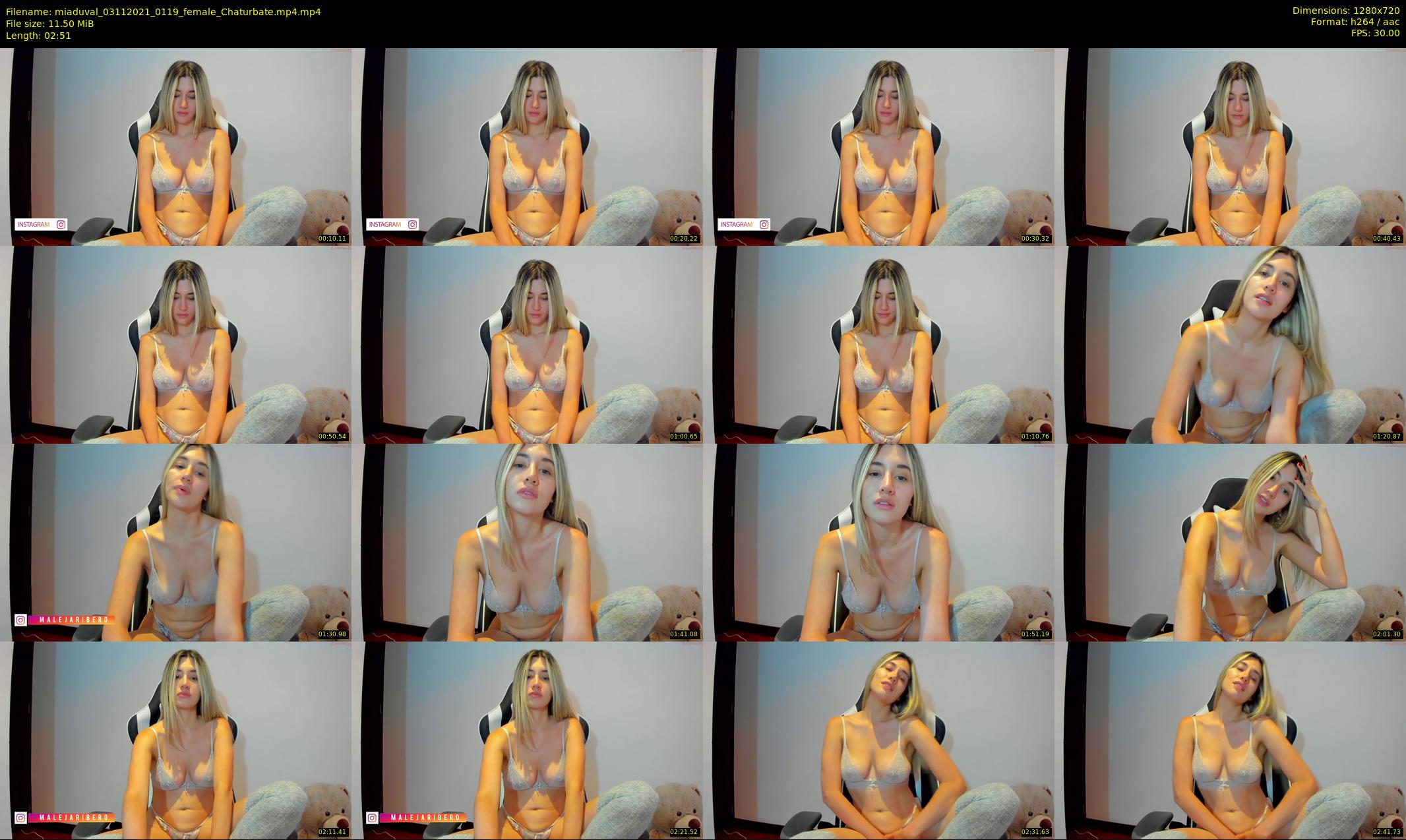 miaduval — 3 minute Chaturbate female cam show recording, 720p, Nov 3, 2021