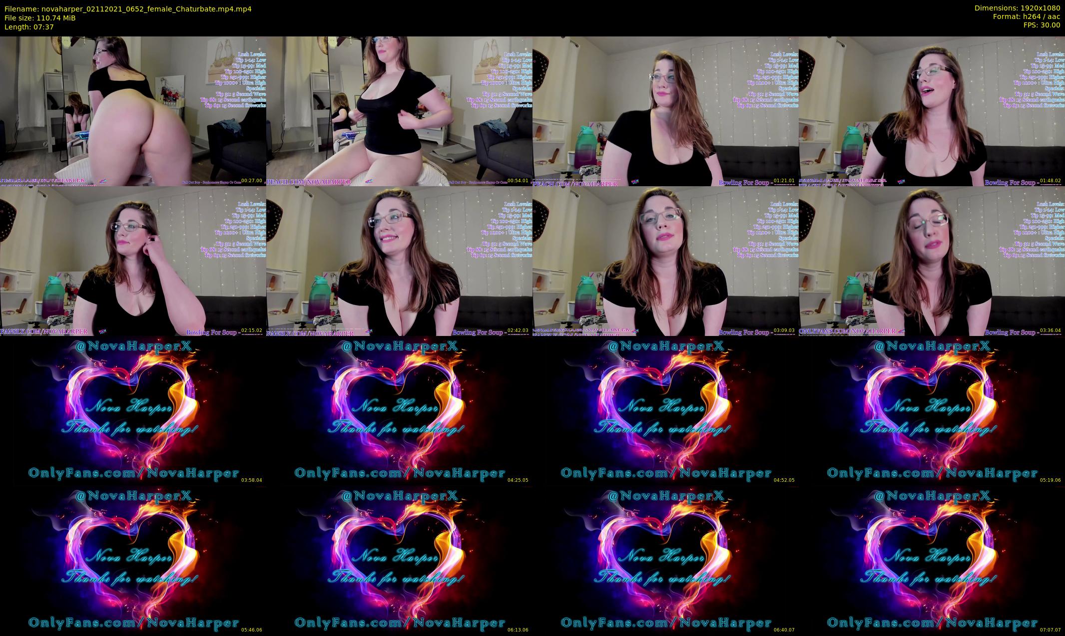 novaharper — 8 minute Chaturbate female cam show recording, 1080p, Nov 2, 2021