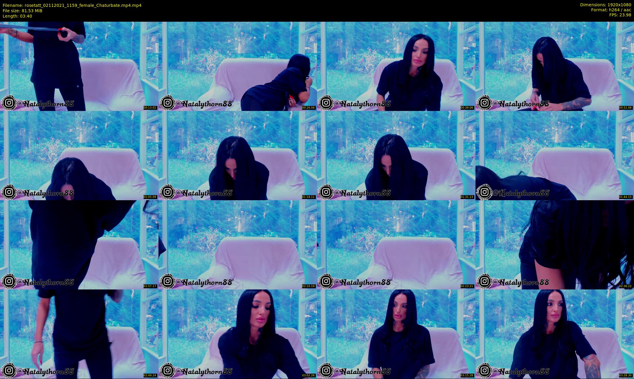 rosetatt — 4 minute Chaturbate female cam show recording, 1080p, Nov 2, 2021