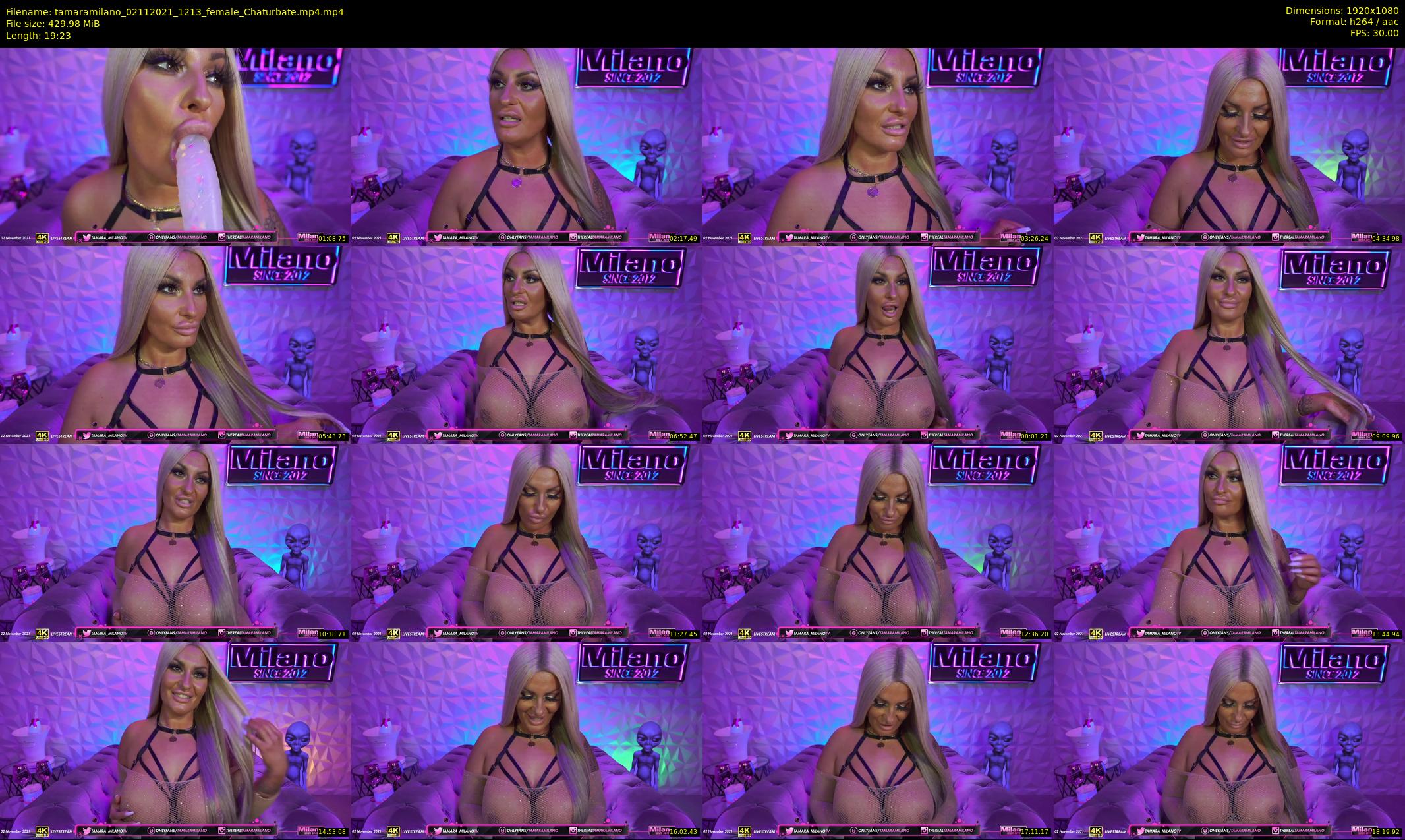 tamaramilano — 20 minute Chaturbate female cam show recording, 1080p, Nov 2, 2021