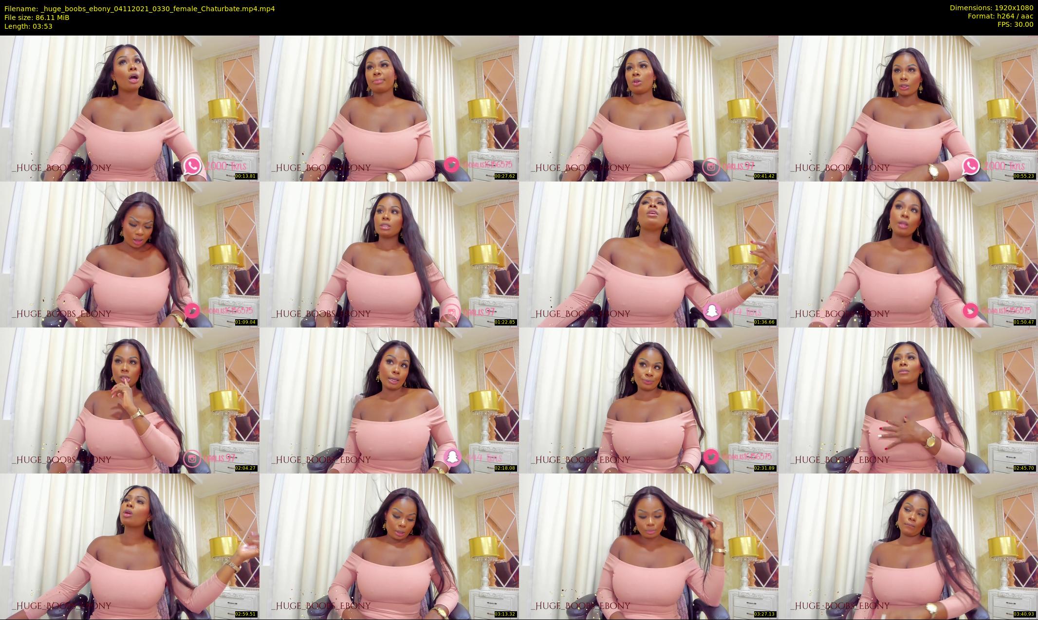 _huge_boobs_ebony — 4 minute Chaturbate female cam show recording, 1080p, Nov 4, 2021
