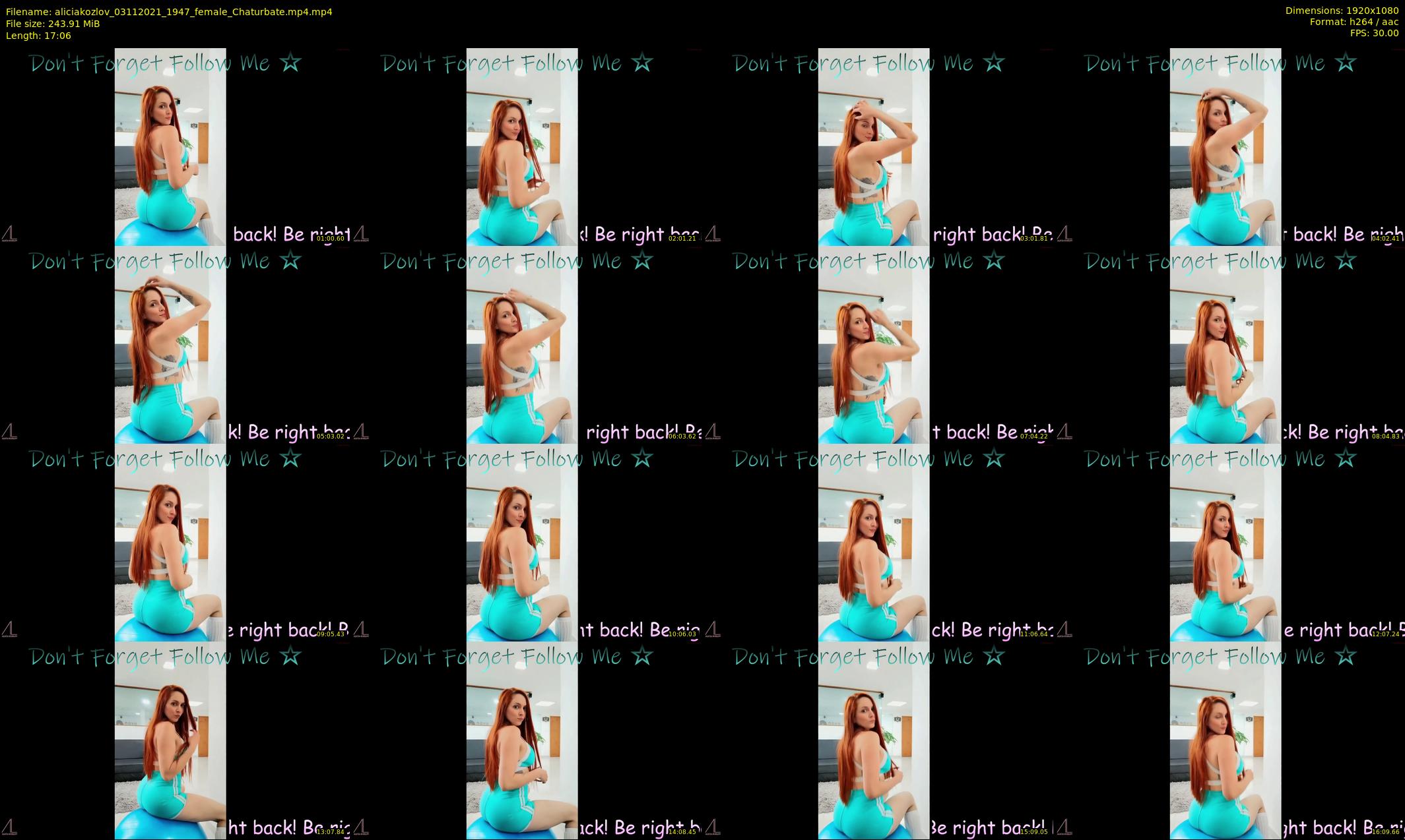 aliciakozlov — 18 minute Chaturbate female cam show recording, 1080p, Nov 3, 2021
