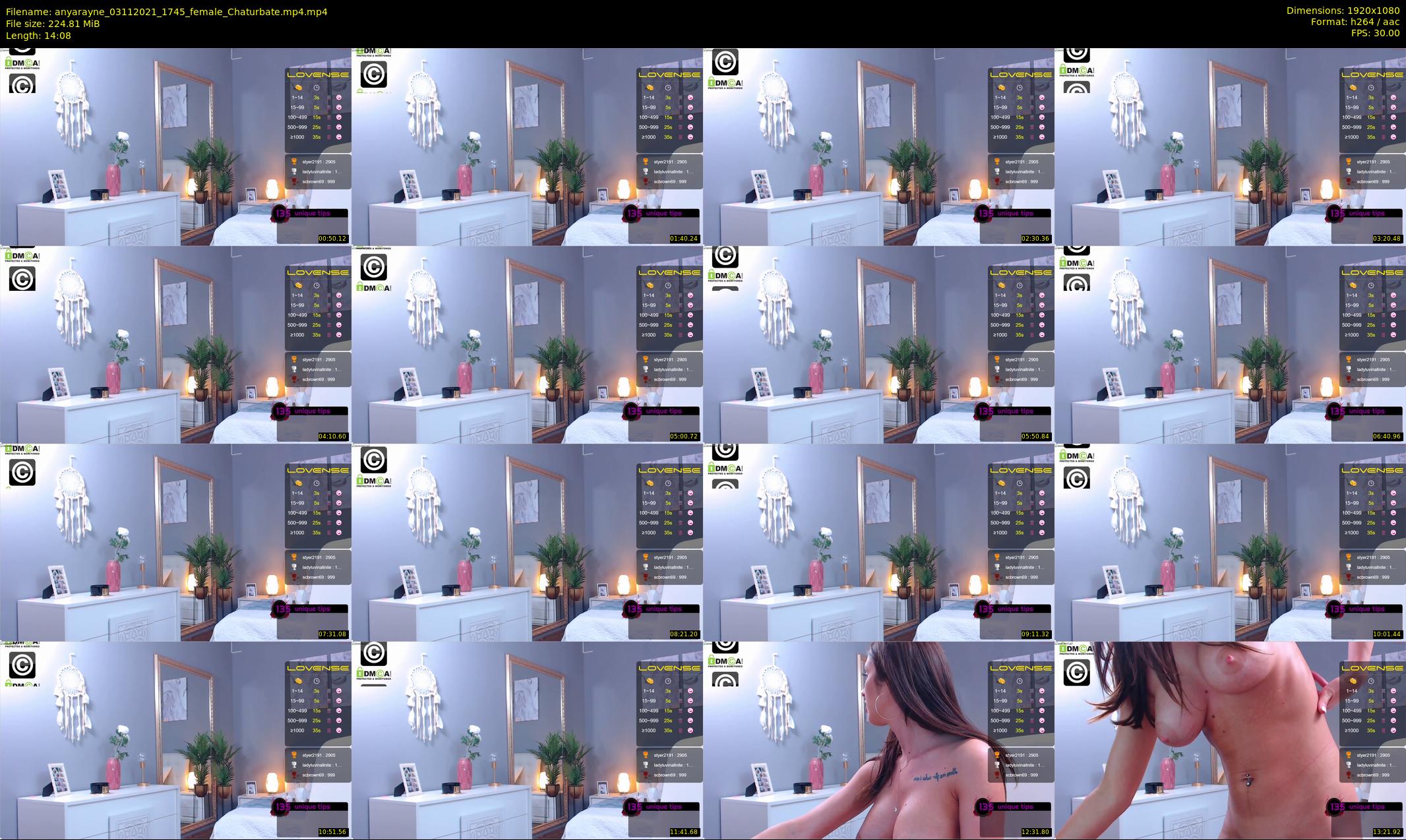 anyarayne — 15 minute Chaturbate female cam show recording, 1080p, Nov 3, 2021