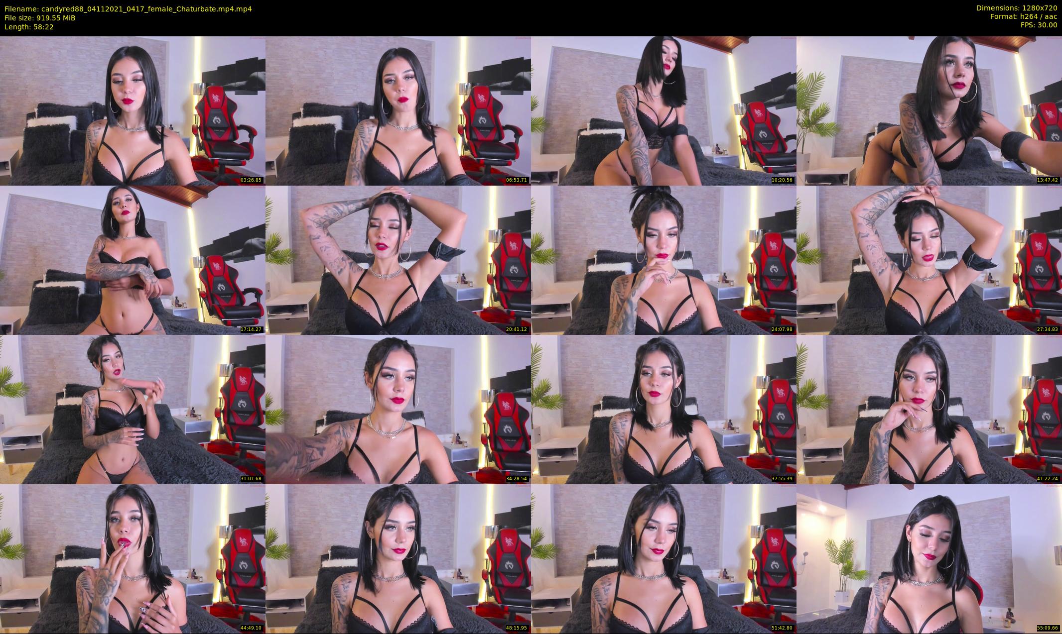 candyred88 — 59 minute Chaturbate female cam show recording, 720p, Nov 4, 2021