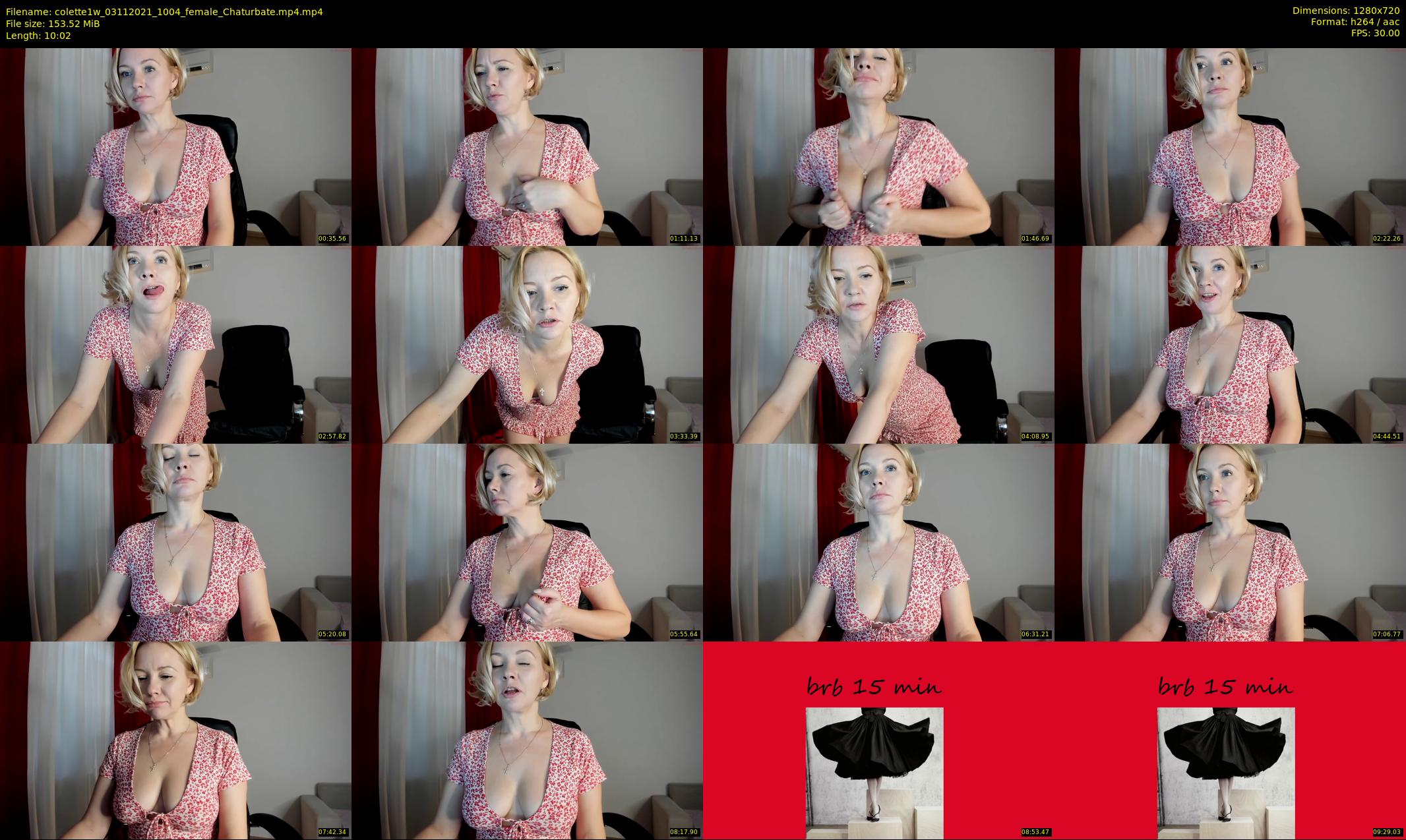 colette1w — 11 minute Chaturbate female cam show recording, 720p, Nov 3, 2021