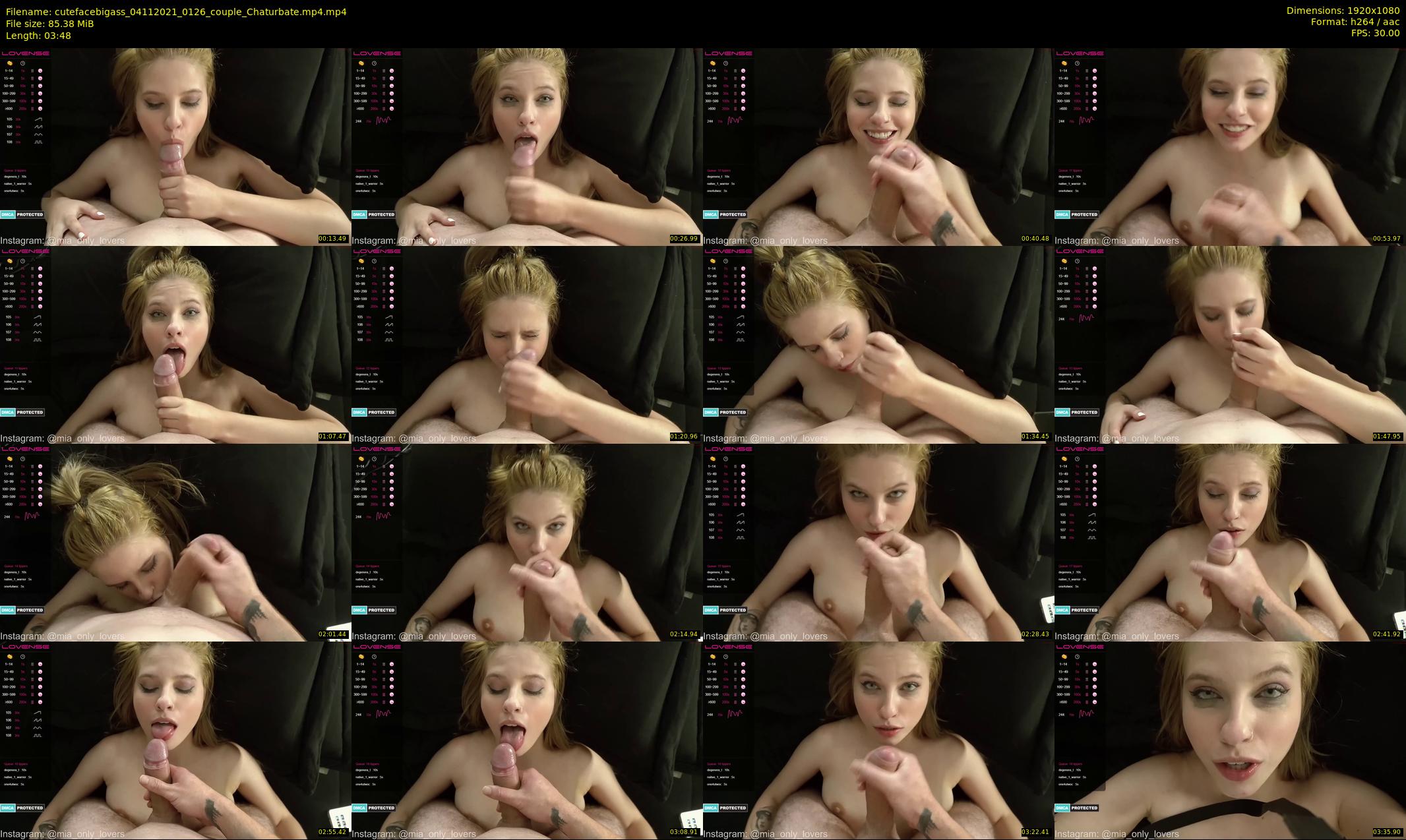 cutefacebigass — 4 minute Chaturbate couple cam show recording, 1080p, Nov 4, 2021