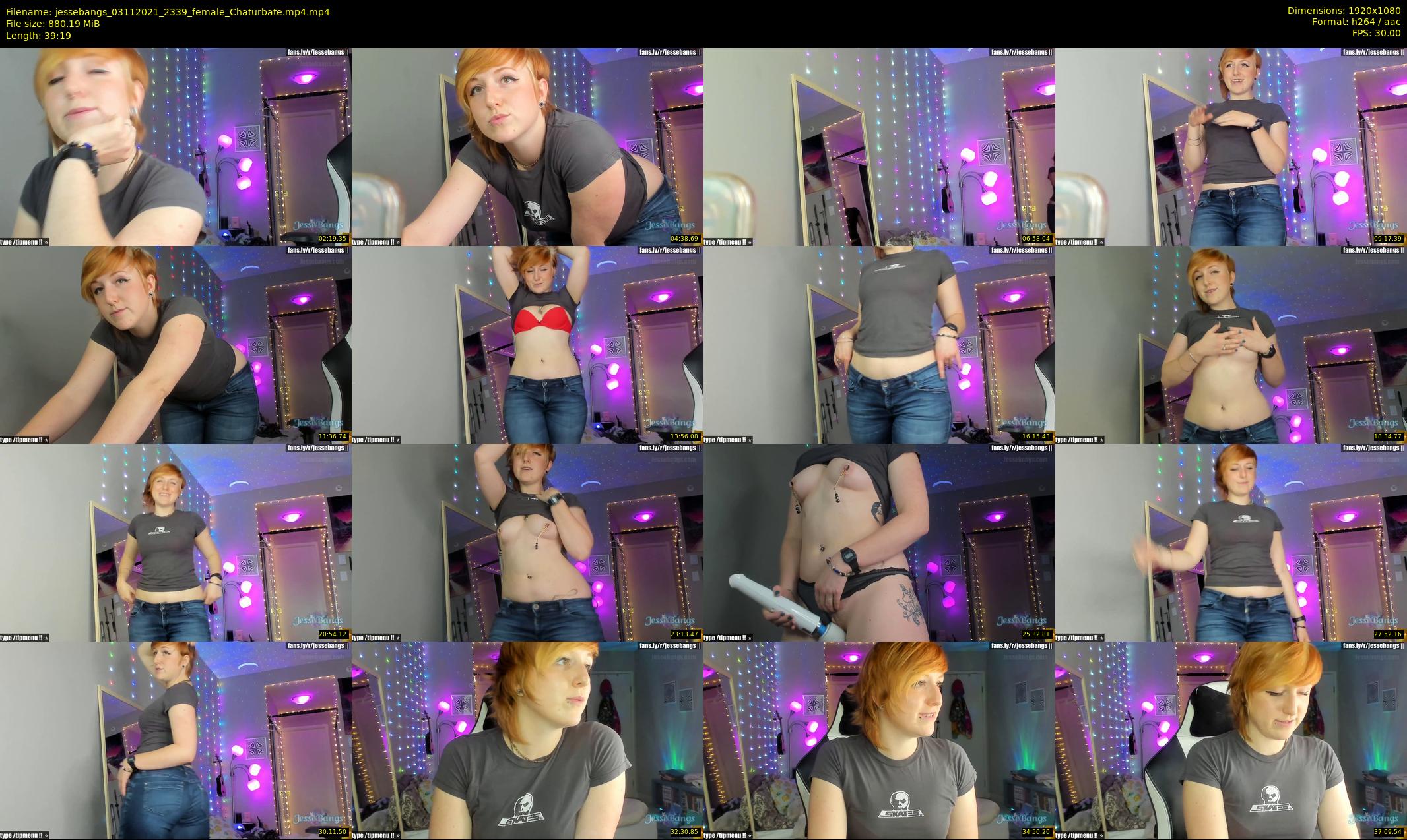 jessebangs — 40 minute Chaturbate female cam show recording, 1080p, Nov 3, 2021