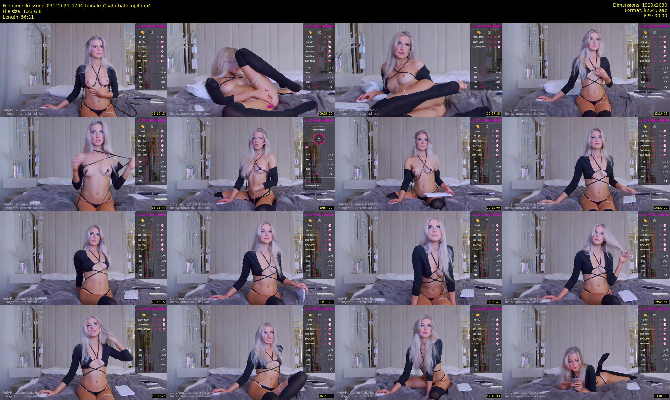 krissone — 57 minute Chaturbate female cam show recording, 1080p, Nov 3, 2021
