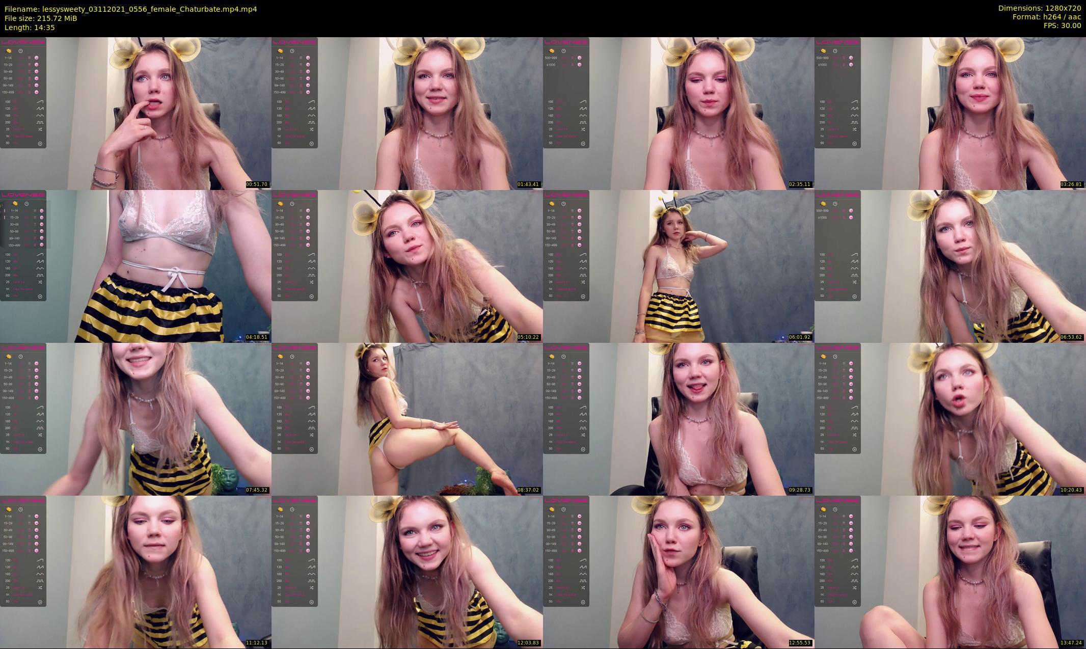 lessysweety — 15 minute Chaturbate female cam show recording, 720p, Nov 3, 2021