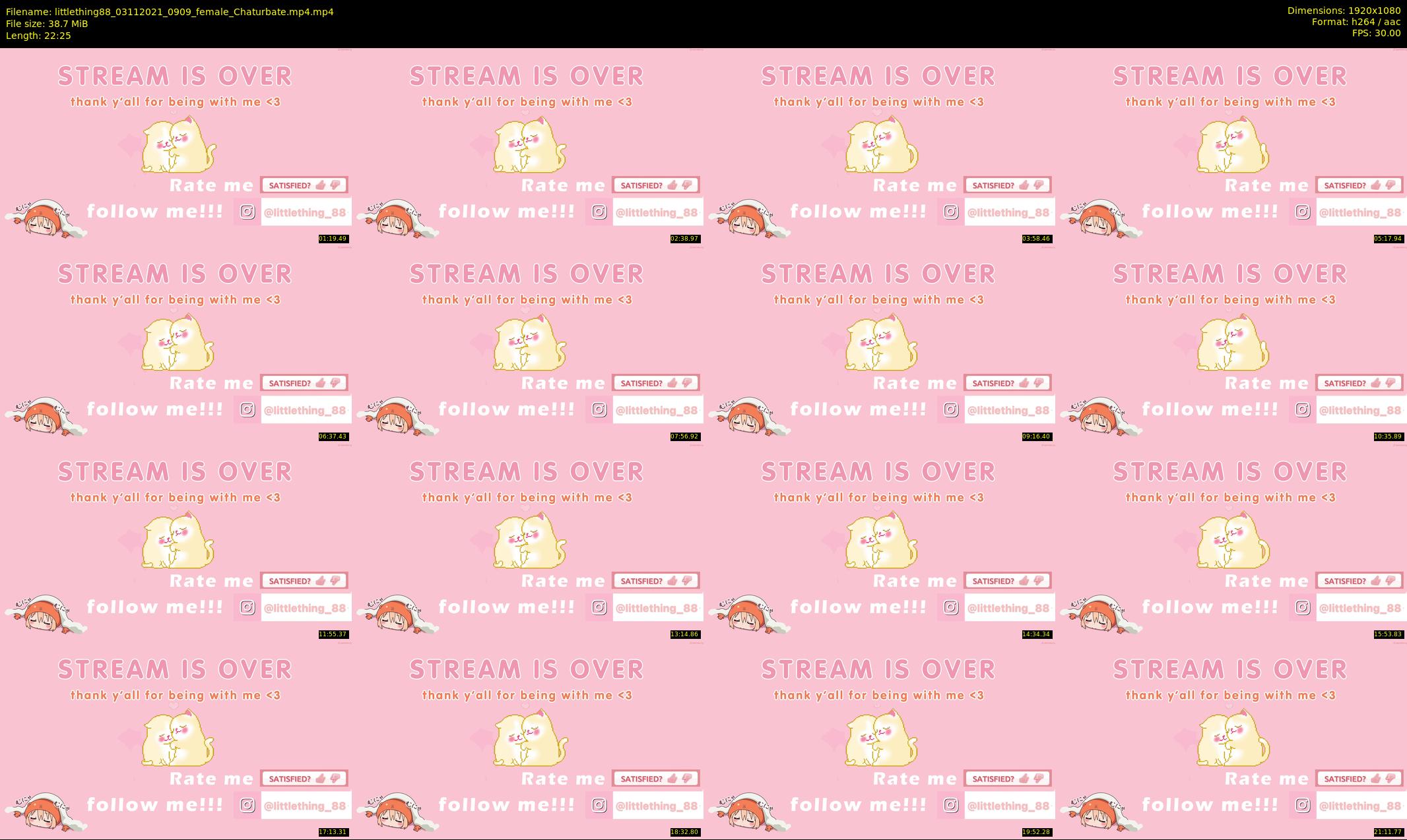 littlething88 — 23 minute Chaturbate female cam show recording, 1080p, Nov 3, 2021