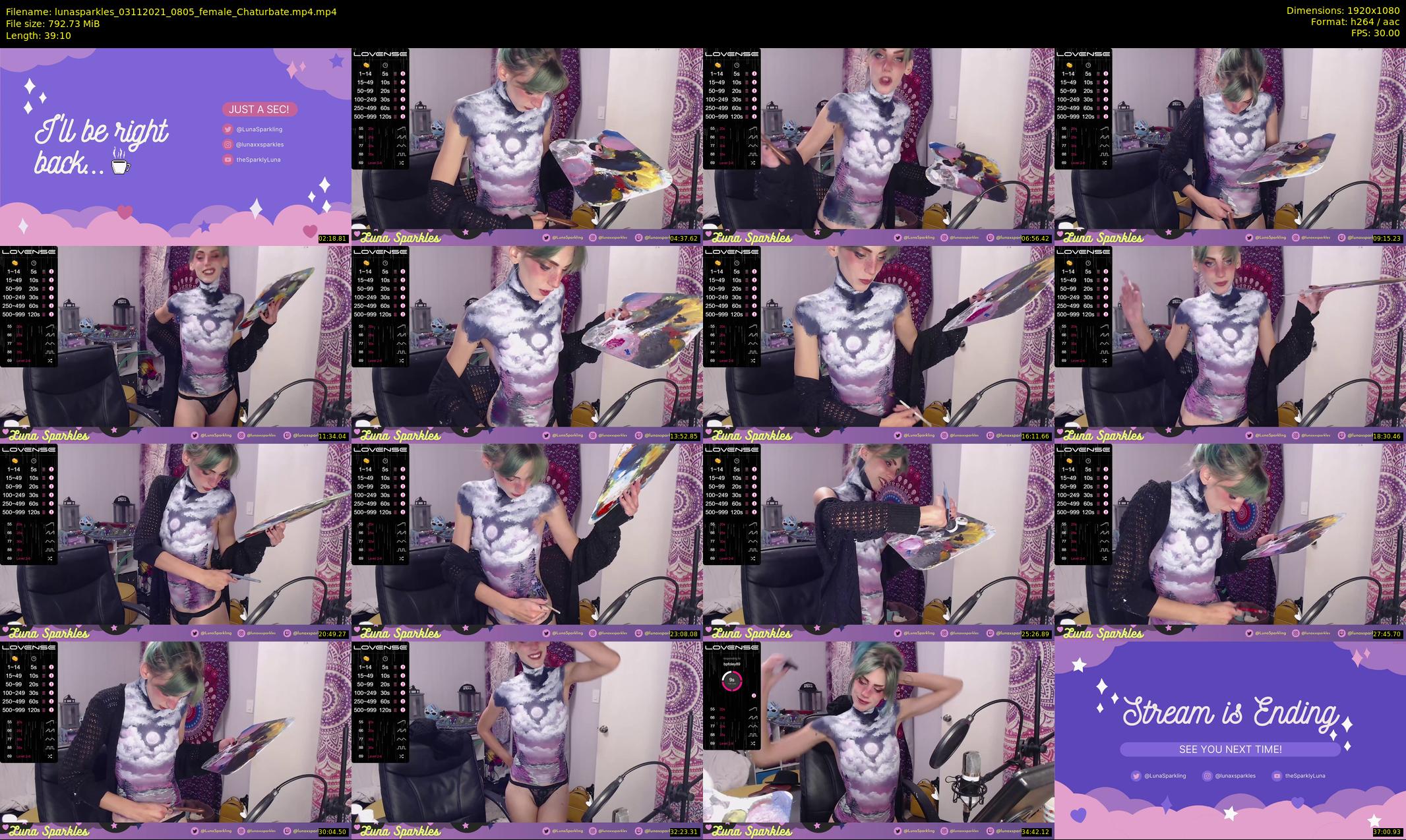 lunasparkles — 40 minute Chaturbate female cam show recording, 1080p, Nov 3, 2021