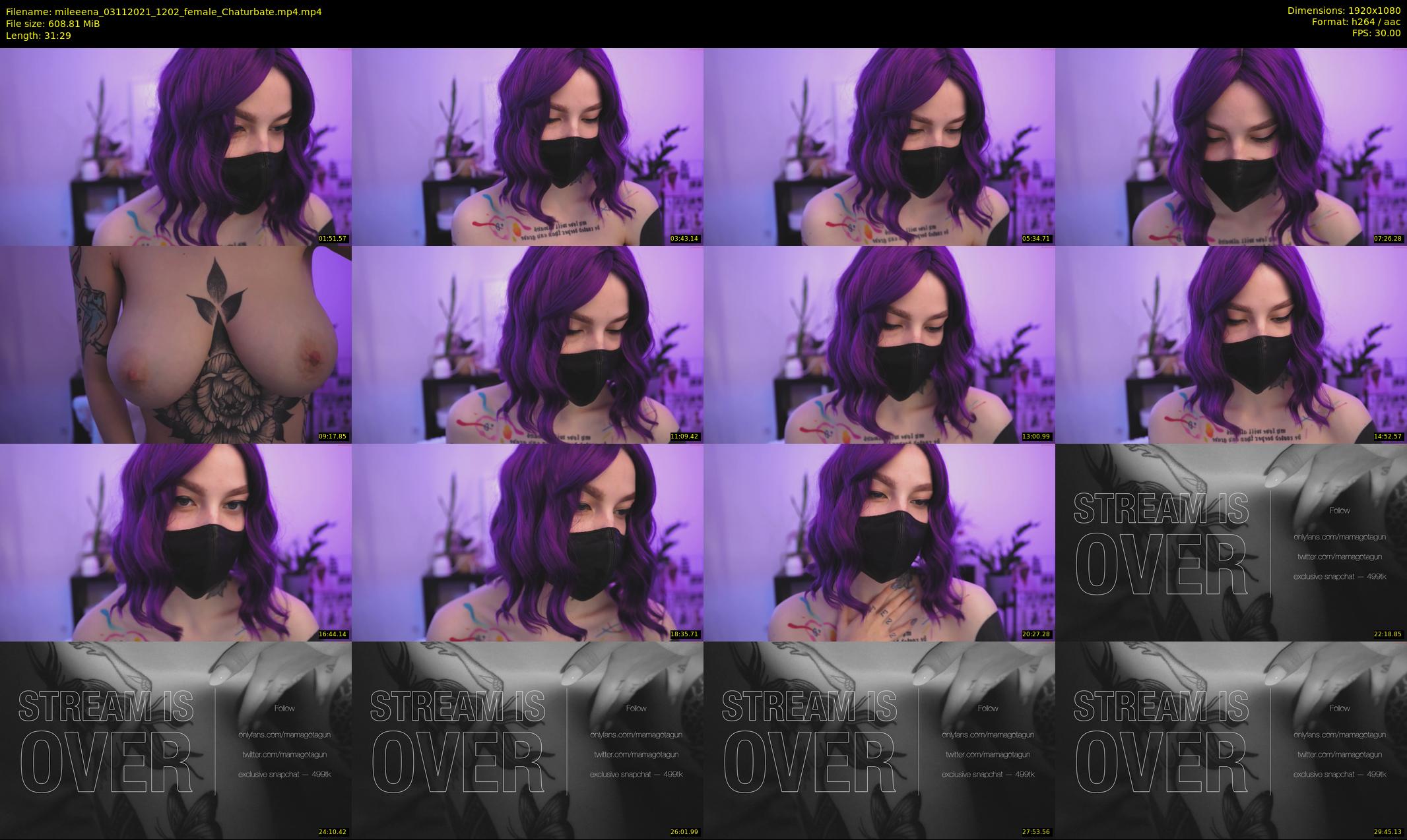 mileeena — 32 minute Chaturbate female cam show recording, 1080p, Nov 3, 2021