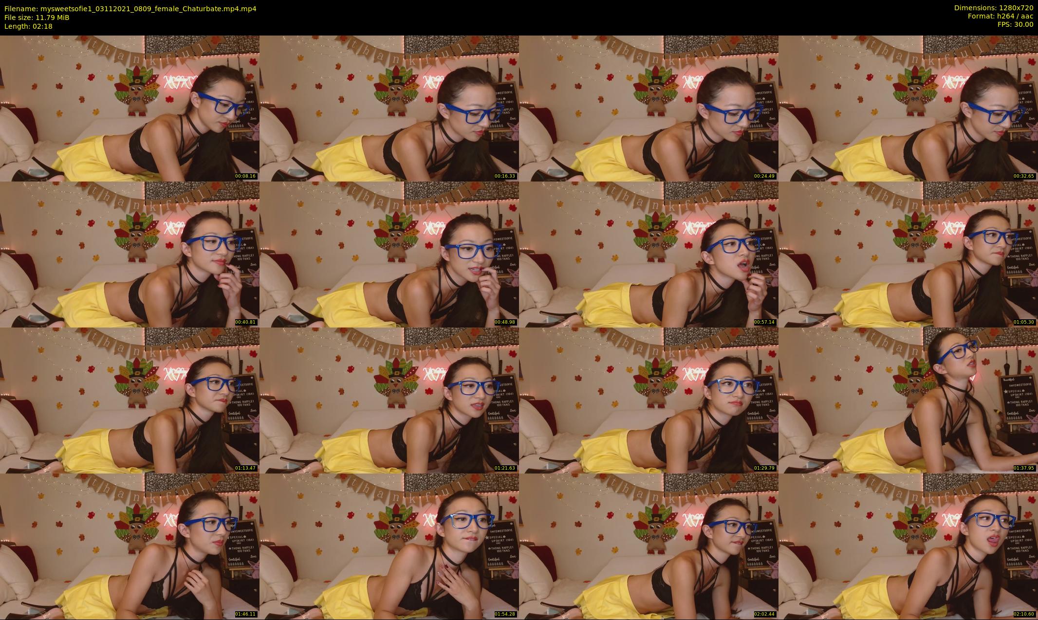 mysweetsofie1 — 3 minute Chaturbate female cam show recording, 720p, Nov 3, 2021
