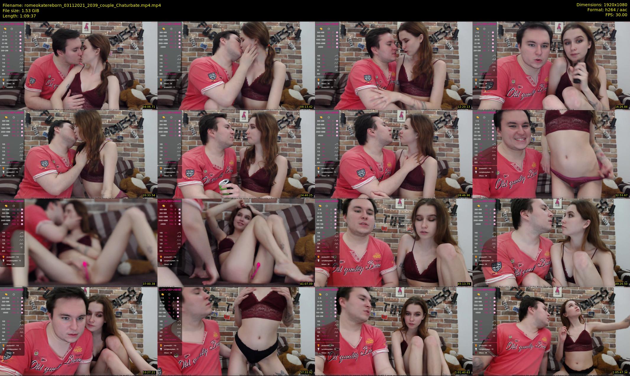 romeokatereborn — 70 minute Chaturbate couple cam show recording, 1080p, Nov 3, 2021